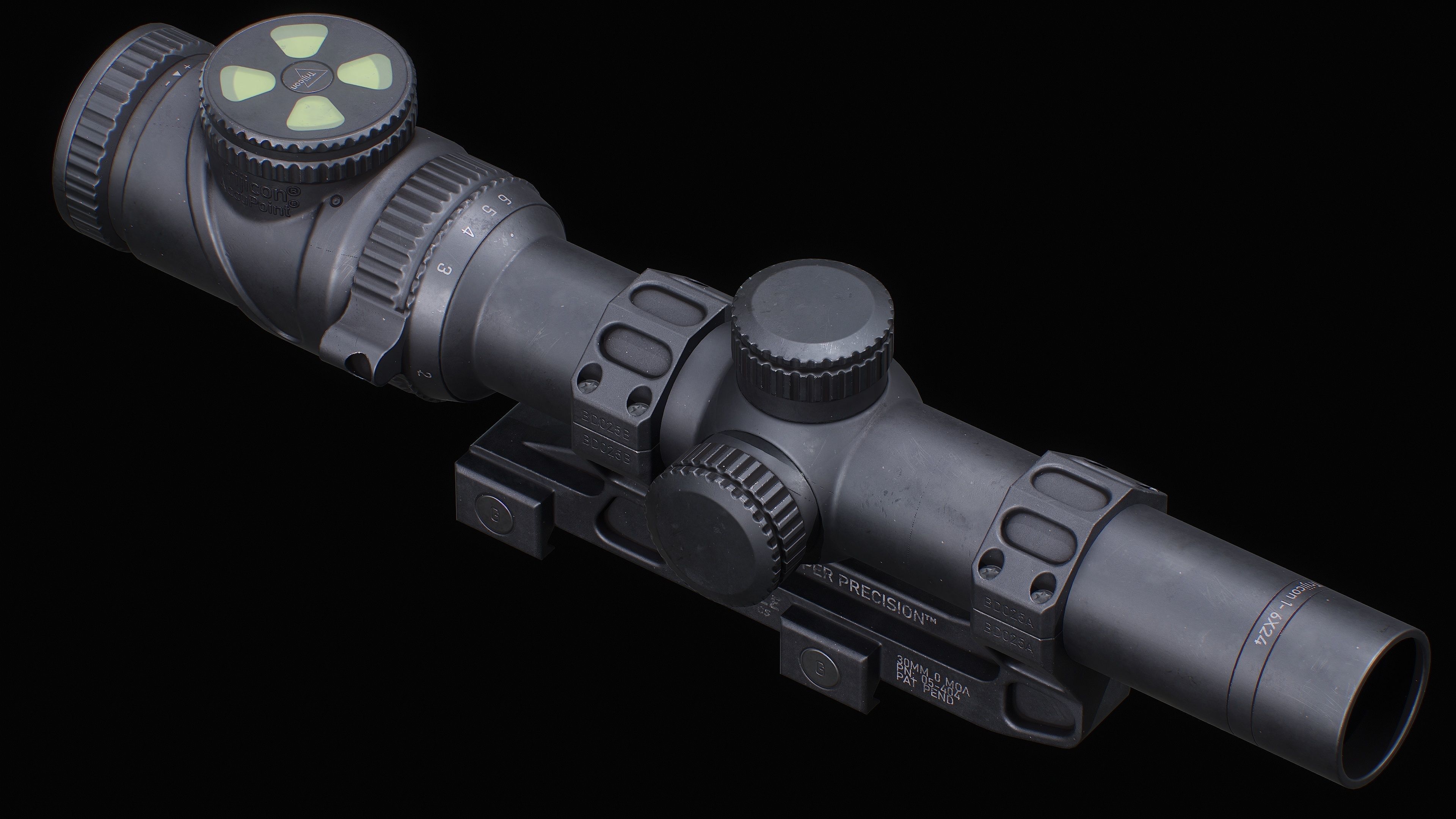 Trijicon AccuPoint Low-poly 3D model_9