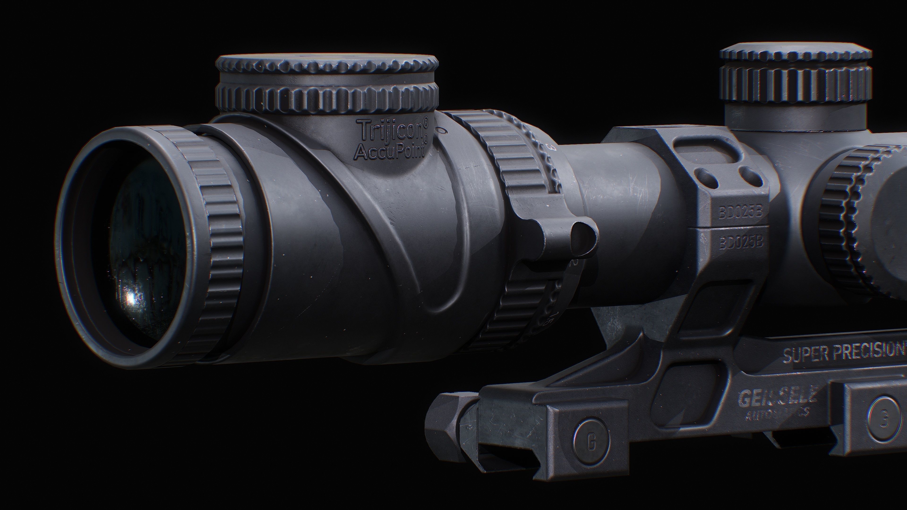 Trijicon AccuPoint Low-poly 3D model_20