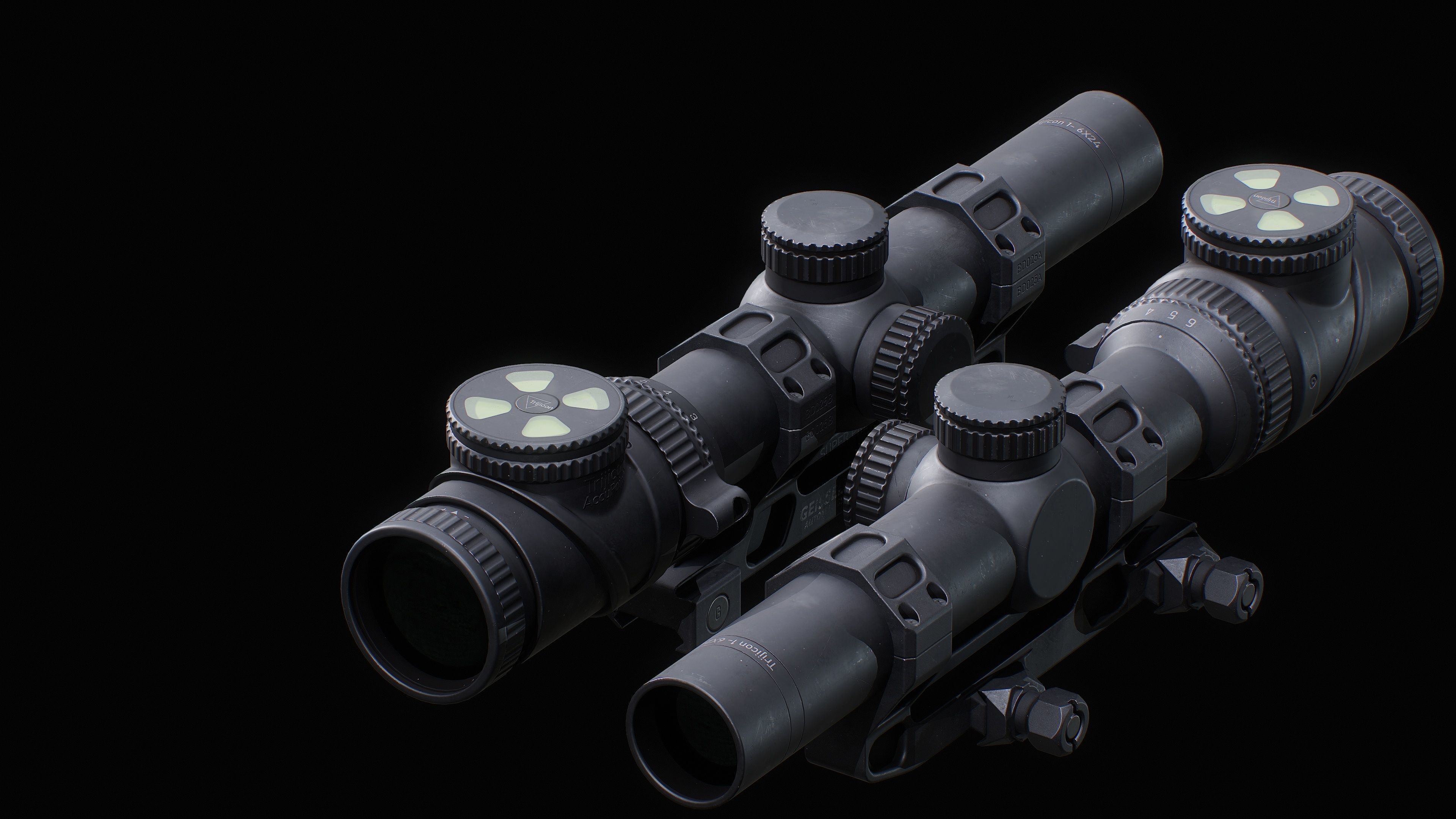 Trijicon AccuPoint Low-poly 3D model_3