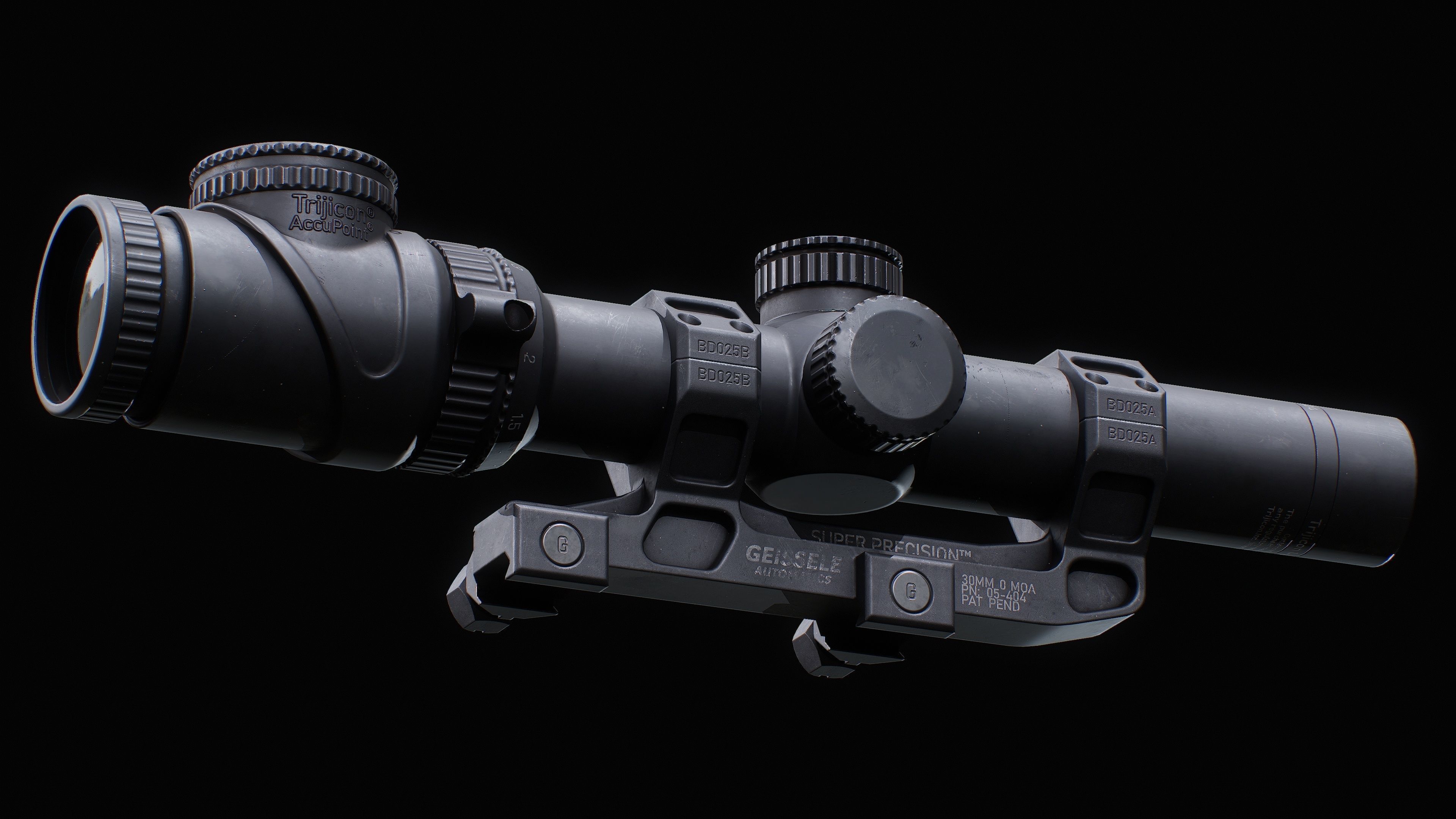 Trijicon AccuPoint Low-poly 3D model_13