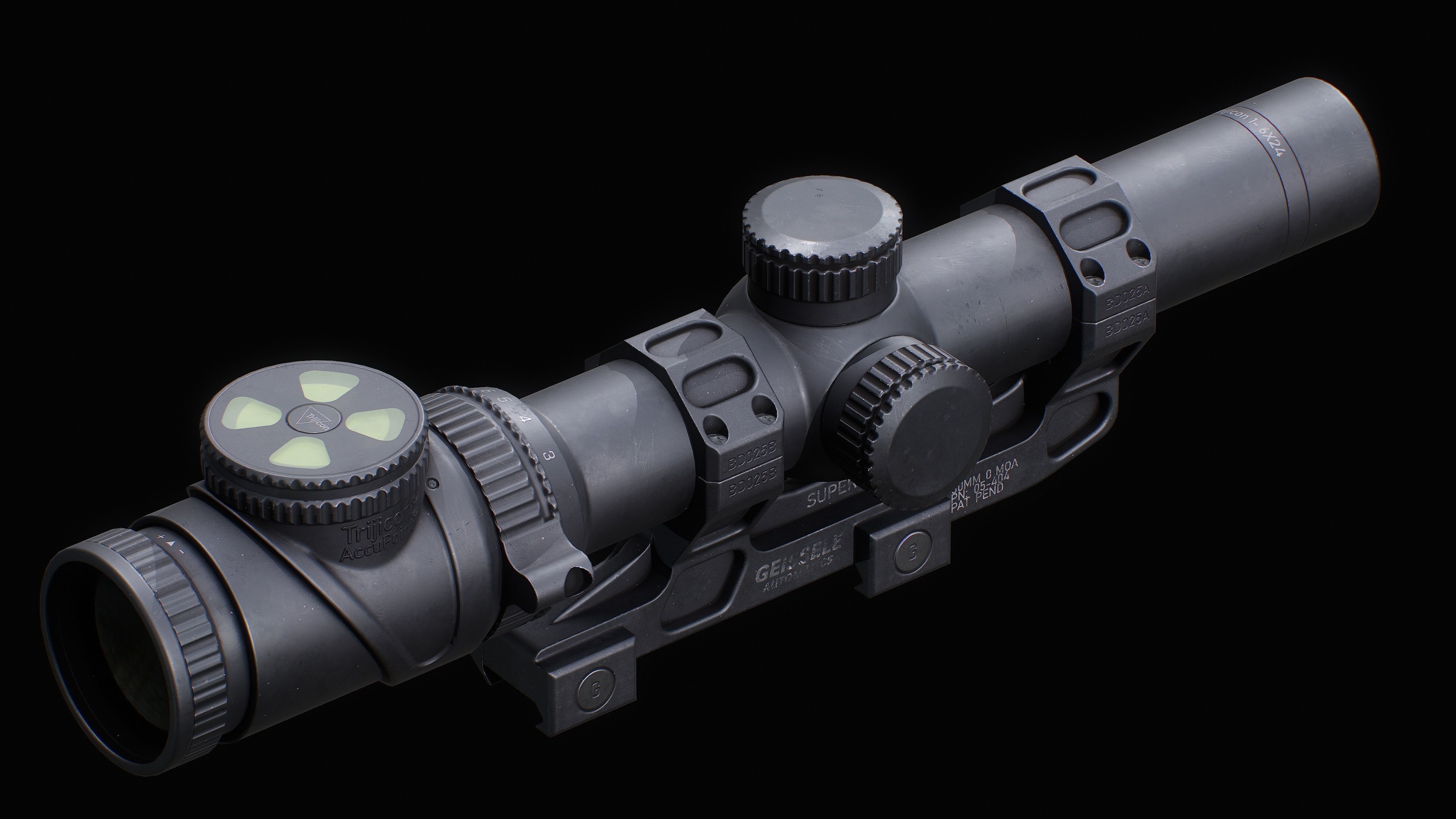 Trijicon AccuPoint Low-poly 3D model_8