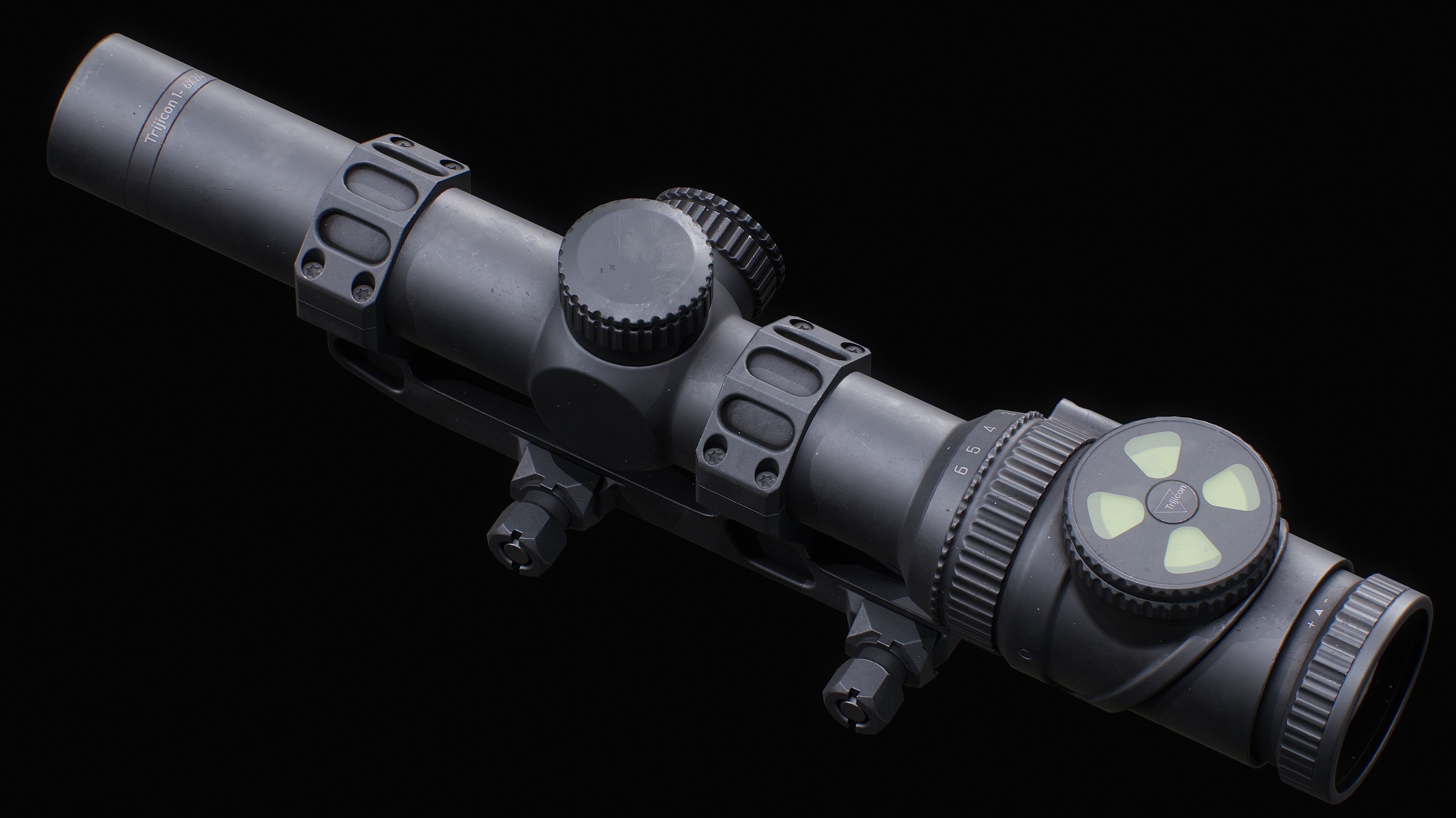 Trijicon AccuPoint Low-poly 3D model_11