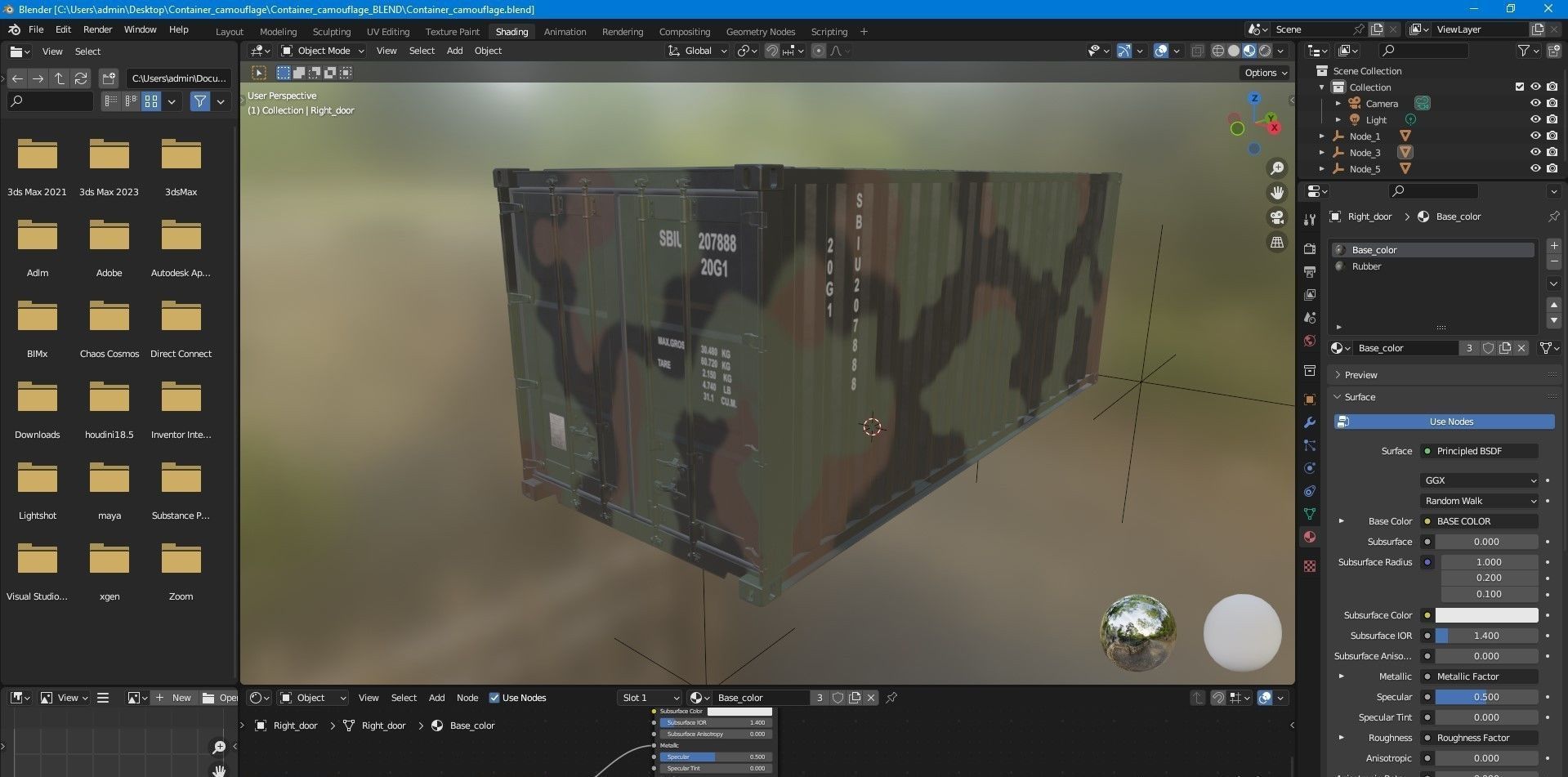 20ft Military Container Camouflage 3D model_17