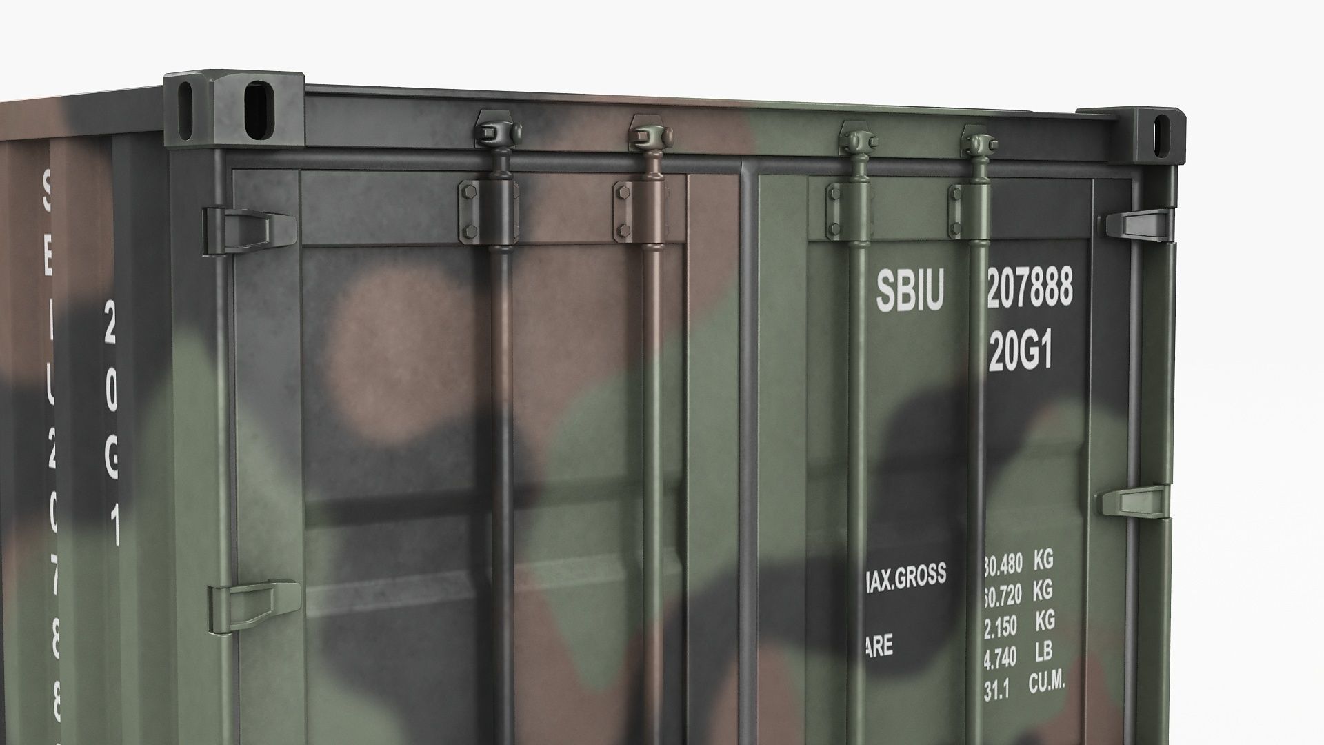 20ft Military Container Camouflage 3D model_5