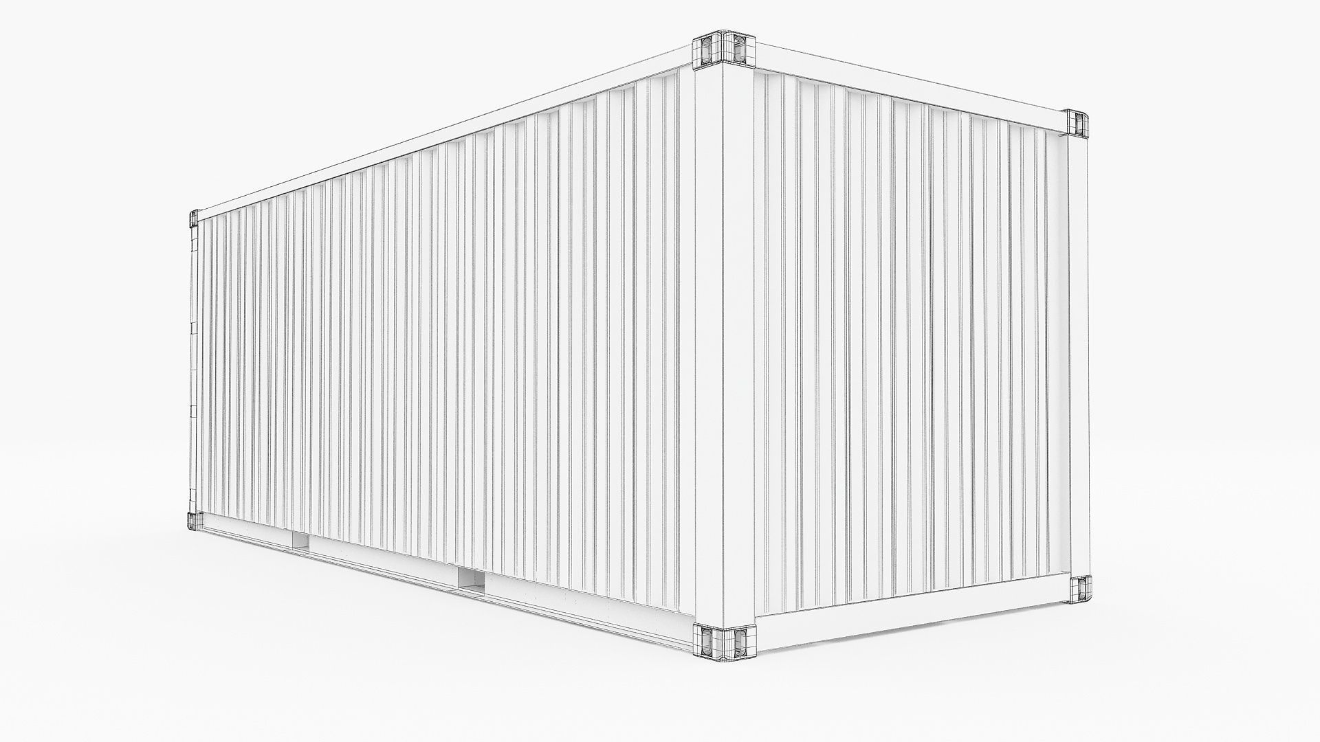 20ft Military Container Camouflage 3D model_12