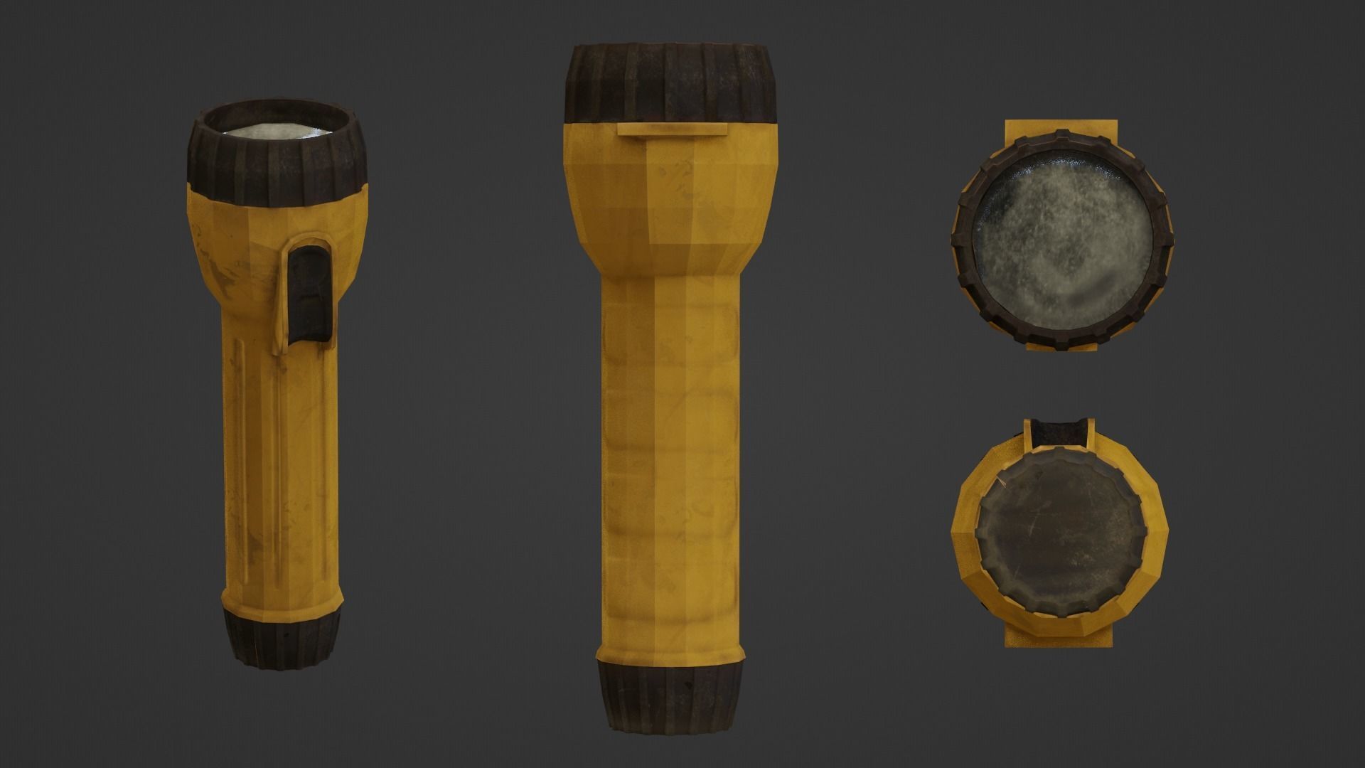 Old Rayovac Industrial Flashlight Low-poly 3D model_2