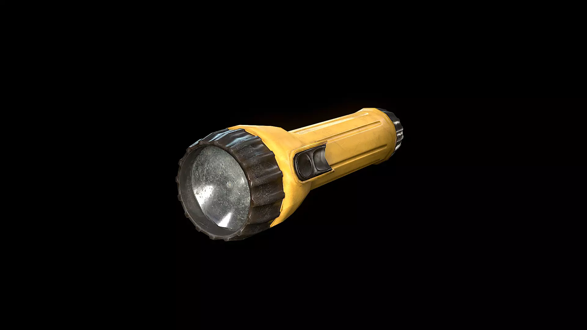 Old Rayovac Industrial Flashlight Low-poly 3D model_0