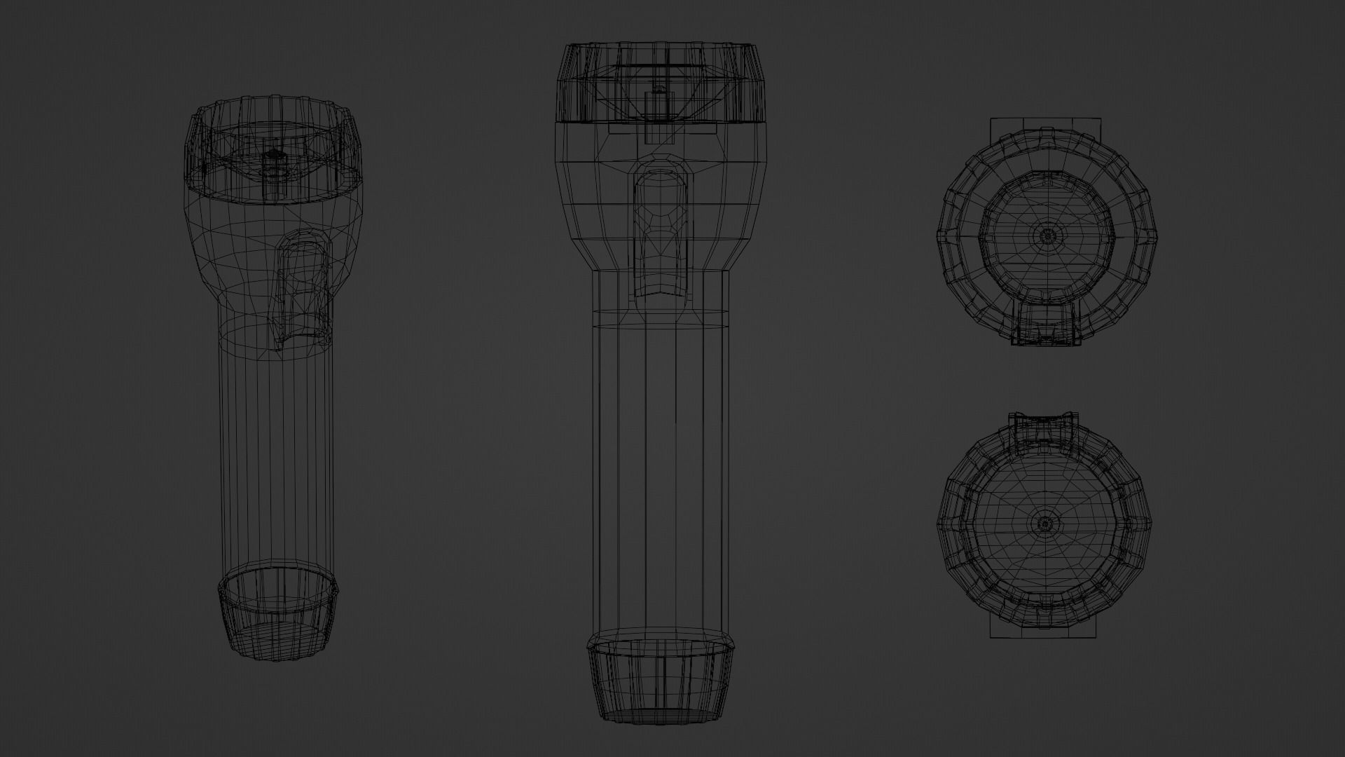 Old Rayovac Industrial Flashlight Low-poly 3D model_5