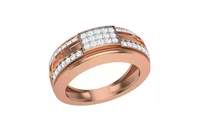 Men Groom Gents Diamond Ring 3dm stl obj mtl 3mf glb