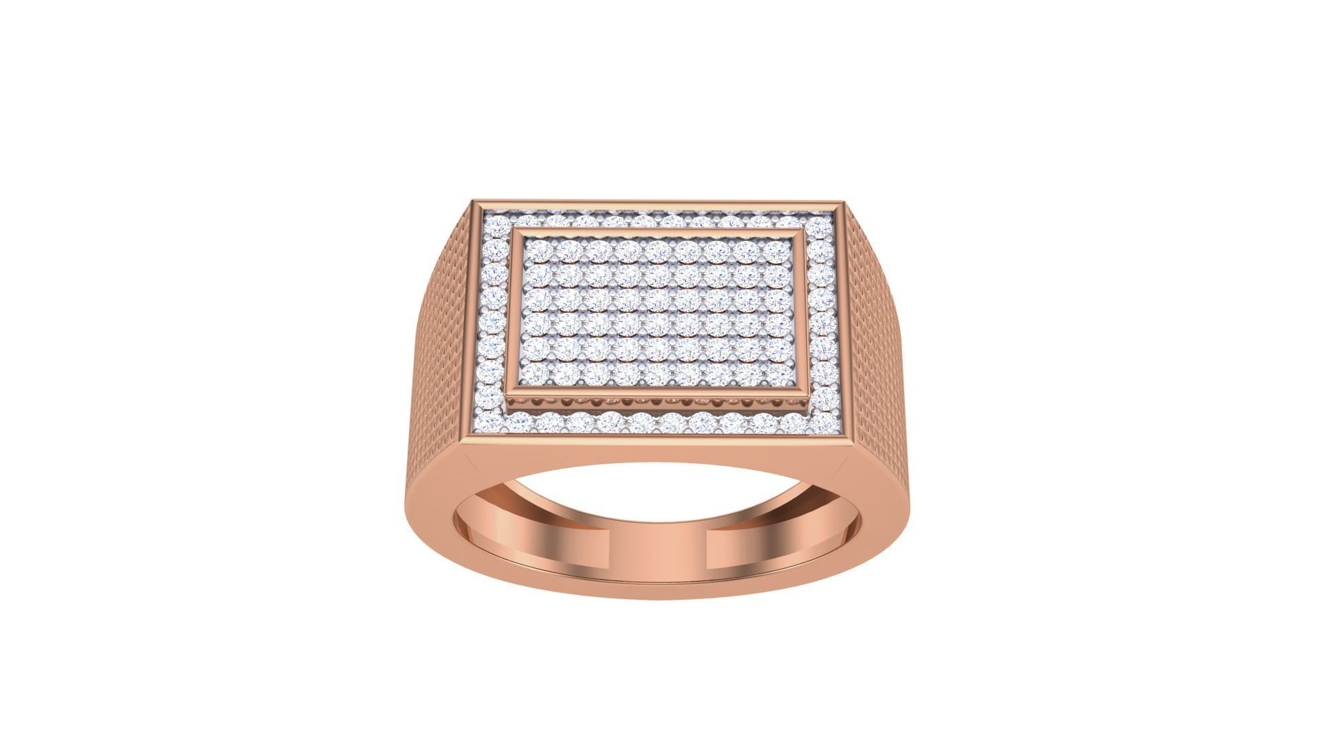 Men Groom Gents Diamond Ring 3dm stl obj mtl 3mf glb 3D print model_7