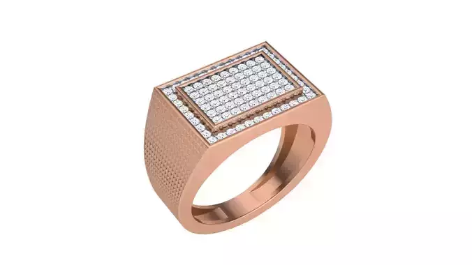 Men Groom Gents Diamond Ring 3dm stl obj mtl 3mf glb