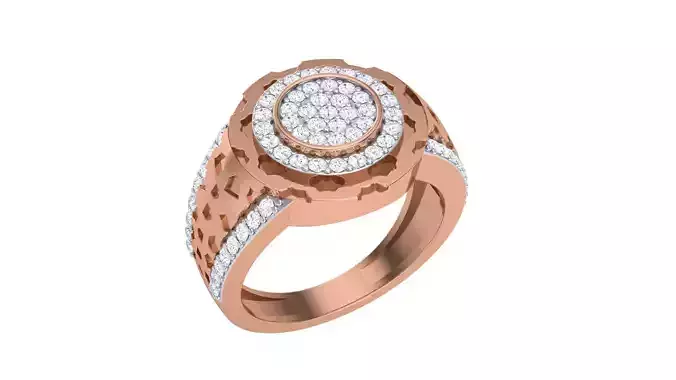 Men Groom Gents Diamond Ring 3dm stl obj mtl 3mf glb