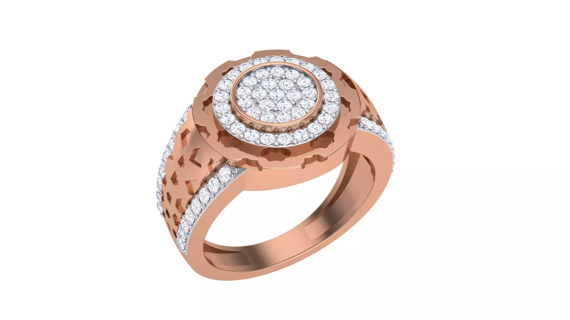 Men Groom Gents Diamond Ring 3dm stl obj mtl 3mf glb 3D print model