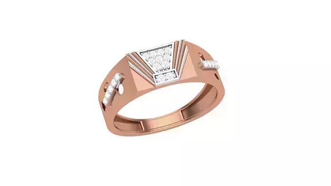 Men Groom Gents Diamond Ring 3dm stl obj mtl 3mf glb