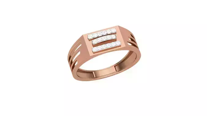 Men Groom Gents Diamond Ring 3dm stl obj mtl 3mf glb