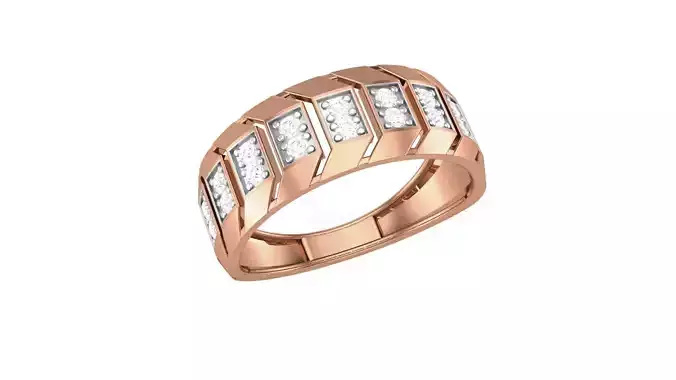 Men Groom Gents Diamond Ring 3dm stl obj mtl 3mf glb