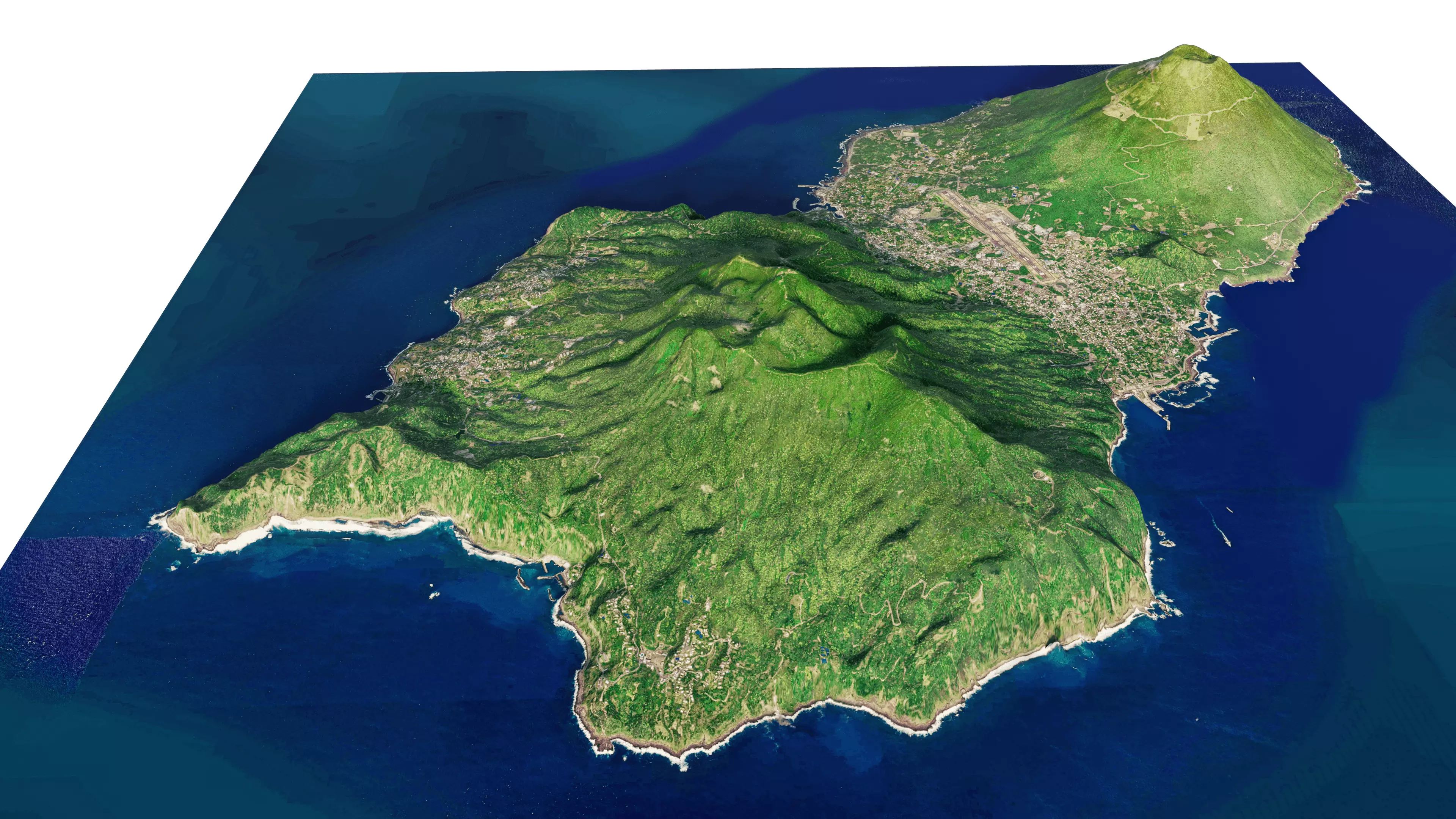 Hachijo Island full 3d terrain 3D model_0