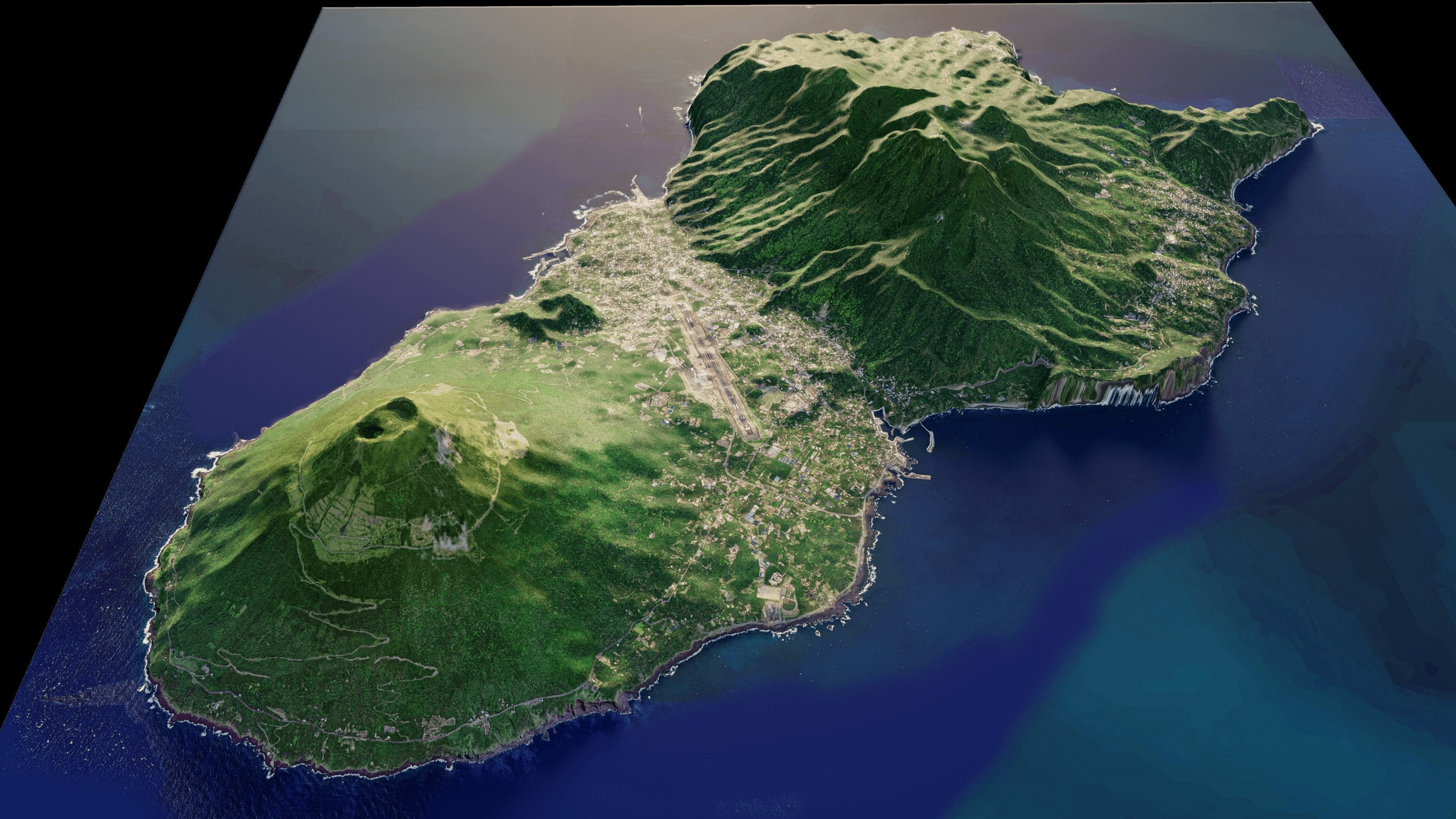 Hachijo Island full 3d terrain 3D model_9