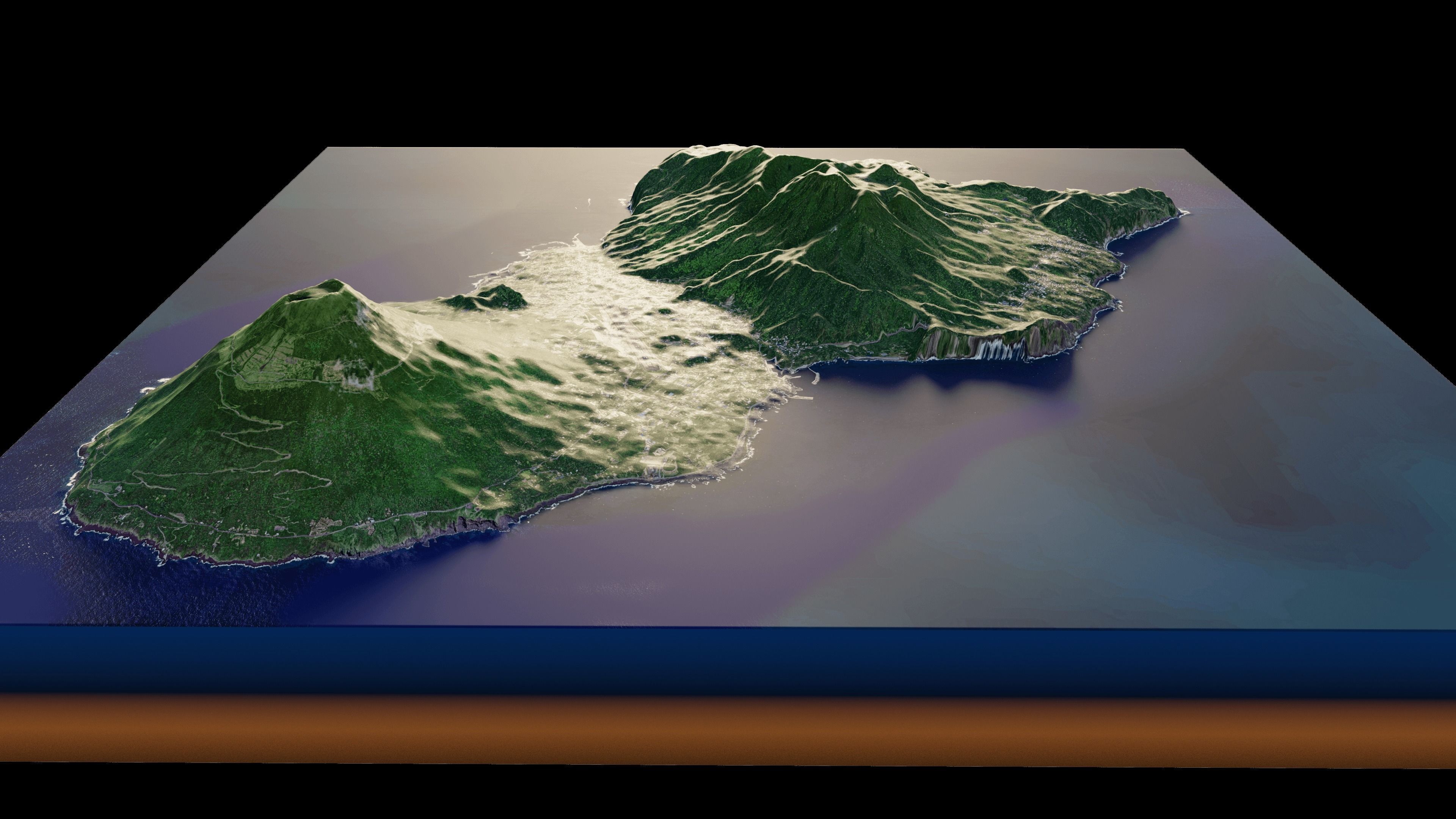 Hachijo Island full 3d terrain 3D model_8