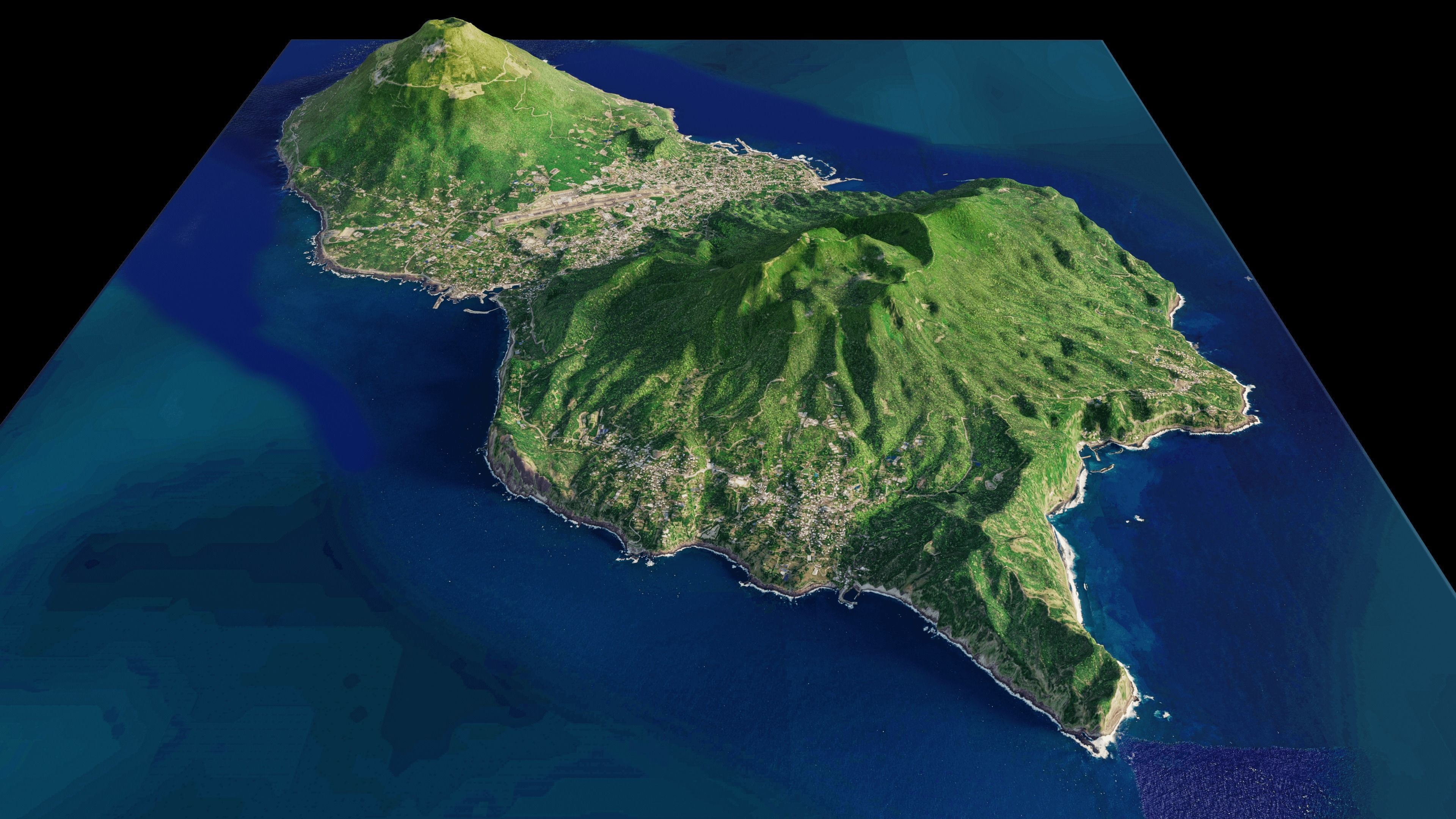 Hachijo Island full 3d terrain 3D model_2