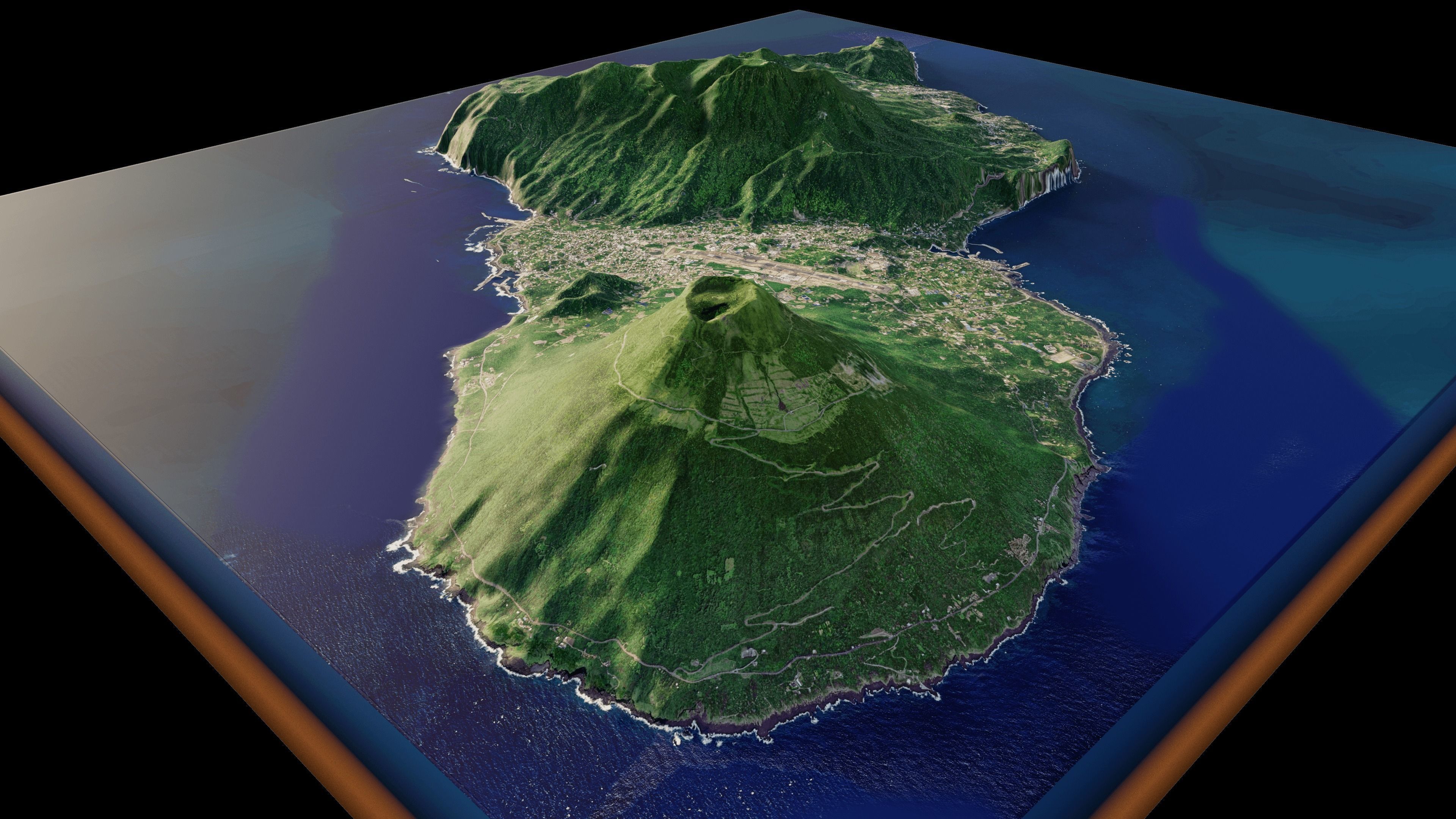 Hachijo Island full 3d terrain 3D model_6