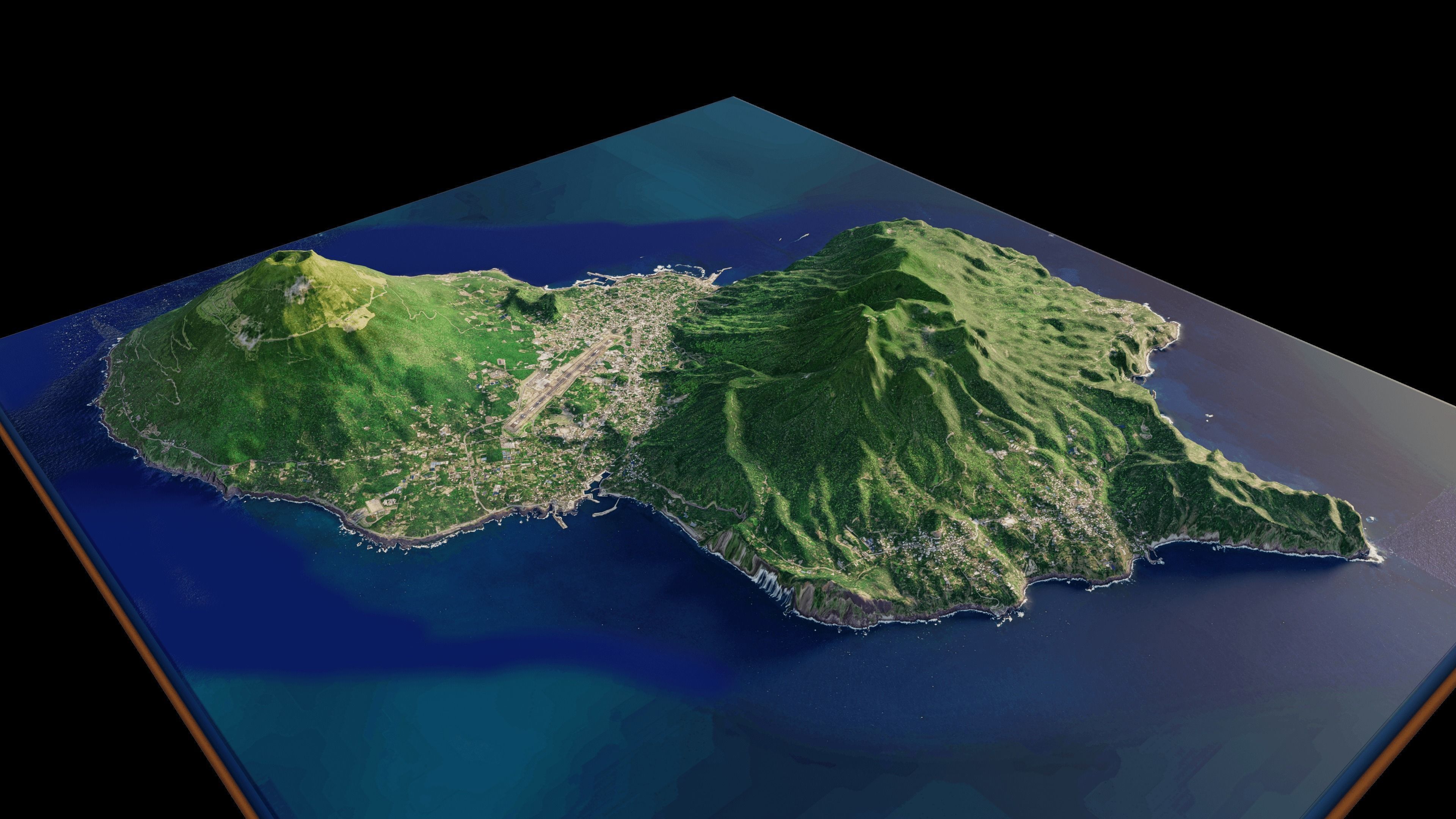 Hachijo Island full 3d terrain 3D model_10