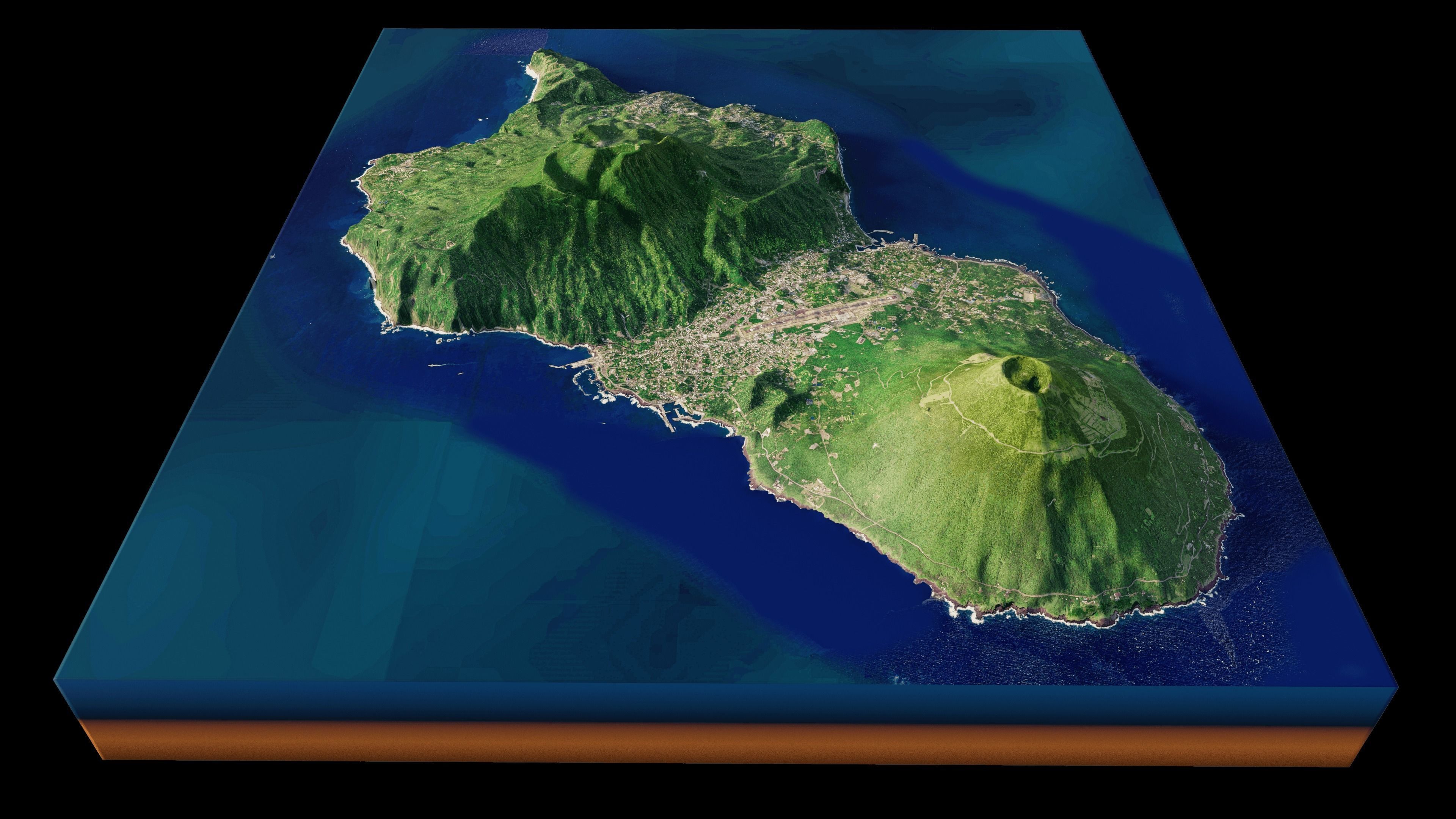 Hachijo Island full 3d terrain 3D model_5