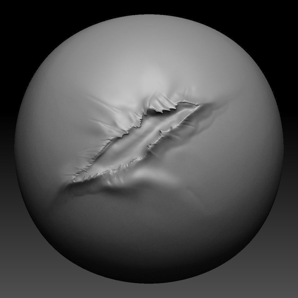 Zbrush - Torn fabric 9 VDM Brush 3D model_2
