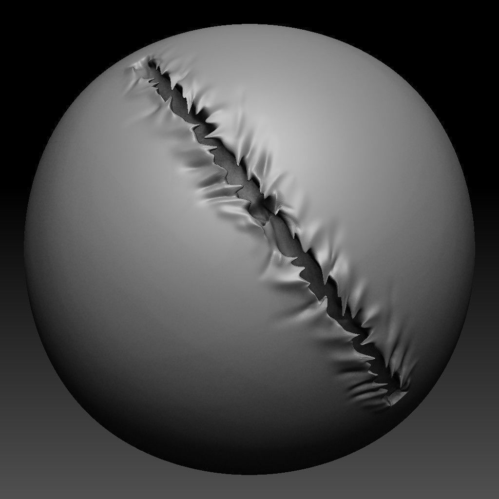 Zbrush - Torn fabric 9 VDM Brush 3D model_3