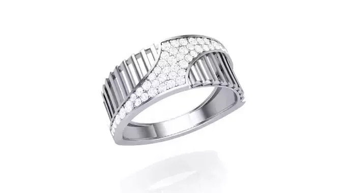 Men Groom Gents Diamond Ring 3dm stl obj mtl 3mf glb