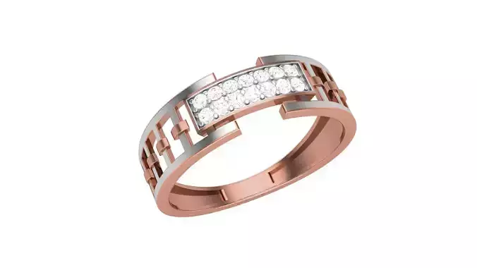 Men Groom Gents Diamond Ring 3dm stl obj mtl 3mf glb