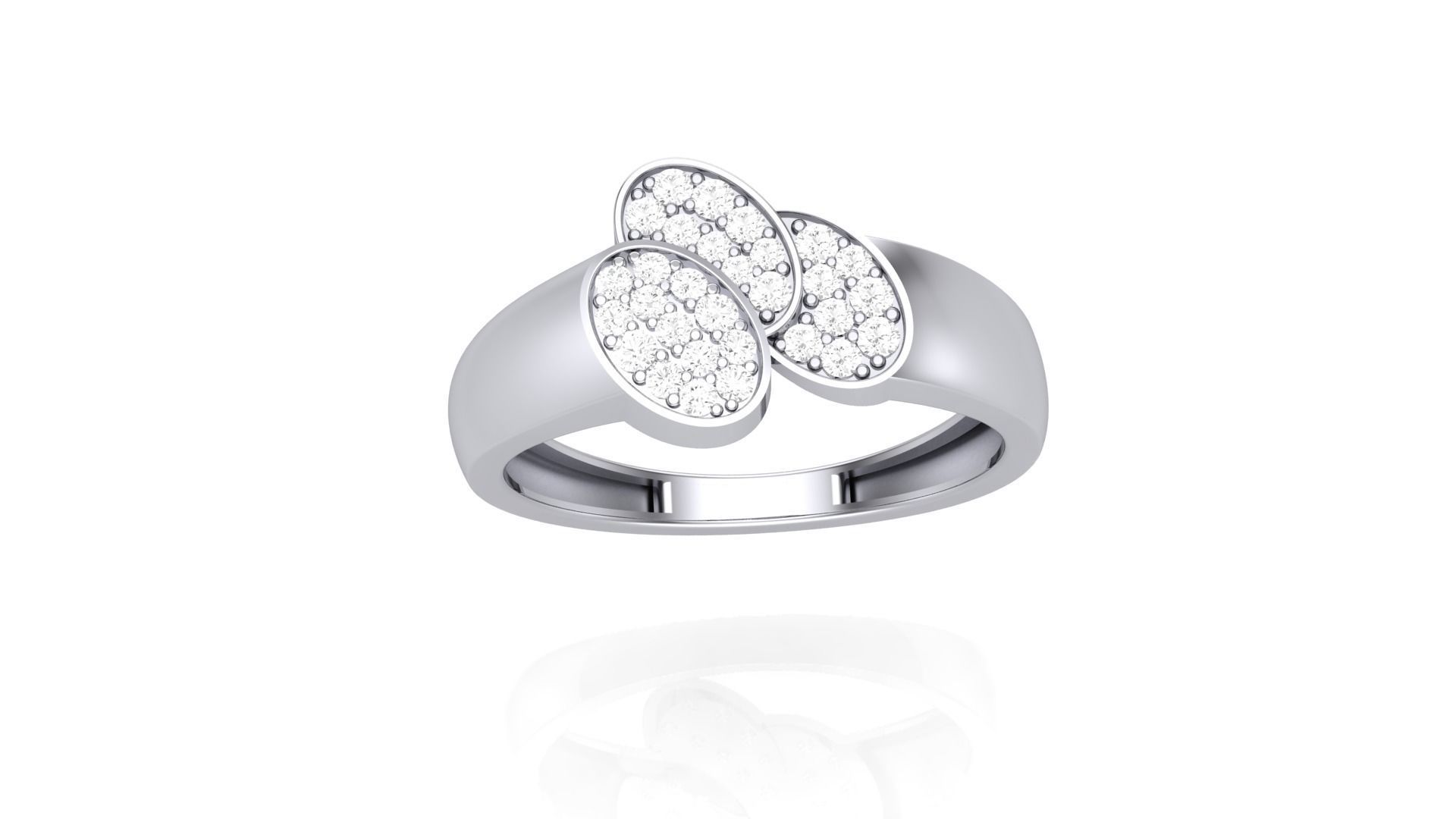 Men Groom Gents Diamond Ring 3dm stl obj mtl 3mf glb 3D print model_1