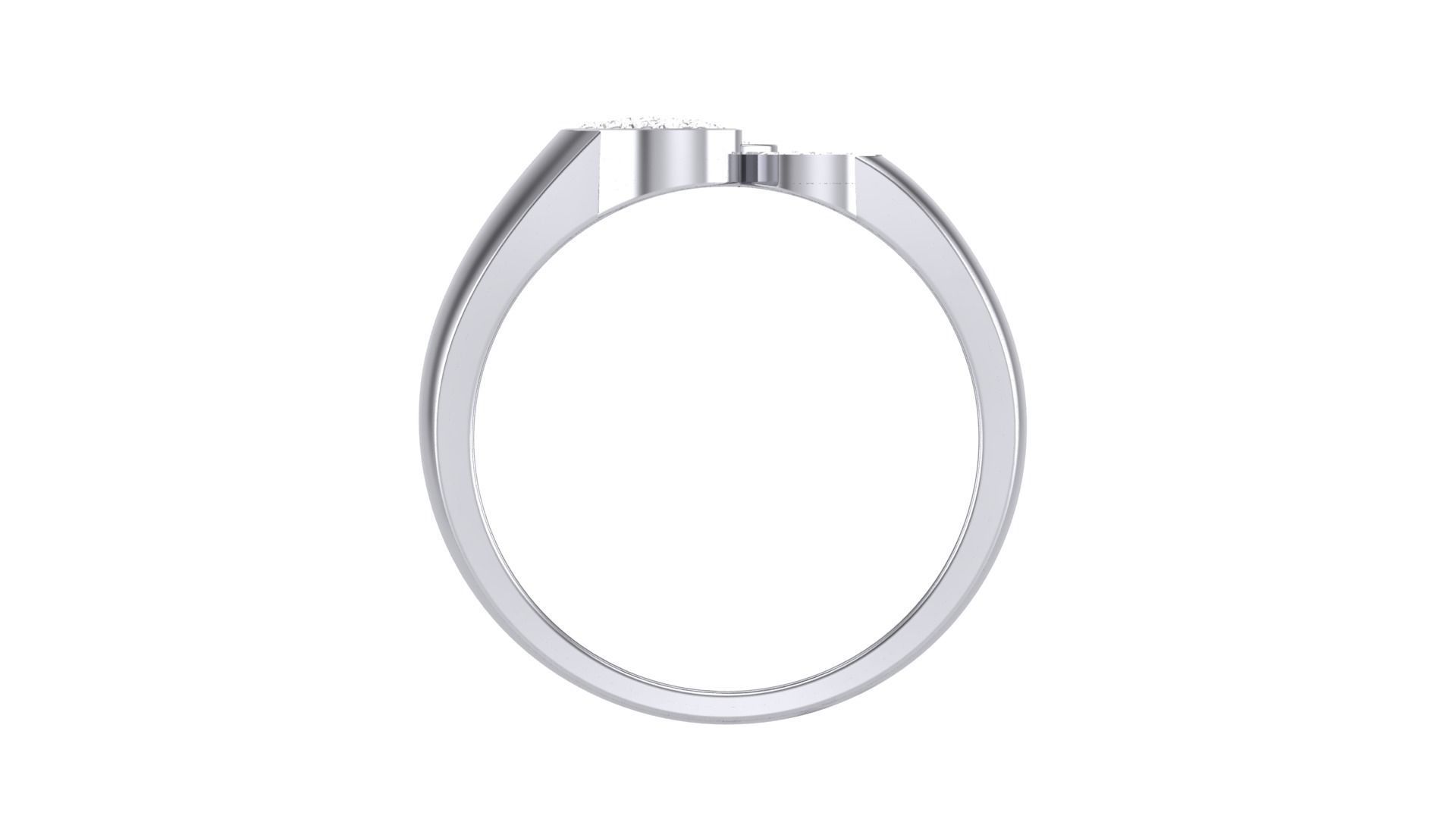 Men Groom Gents Diamond Ring 3dm stl obj mtl 3mf glb 3D print model_3