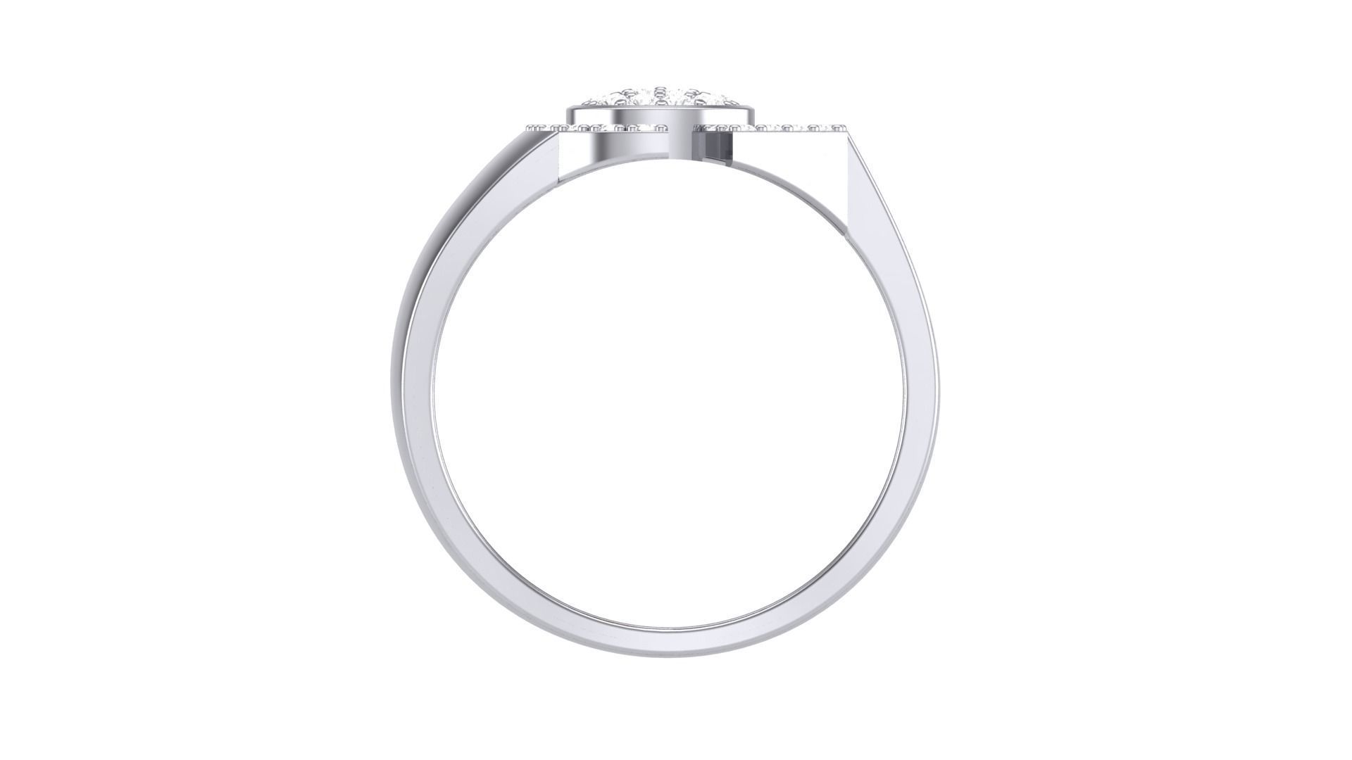 Men Groom Gents Diamond Ring 3dm stl obj mtl 3mf glb 3D print model_3