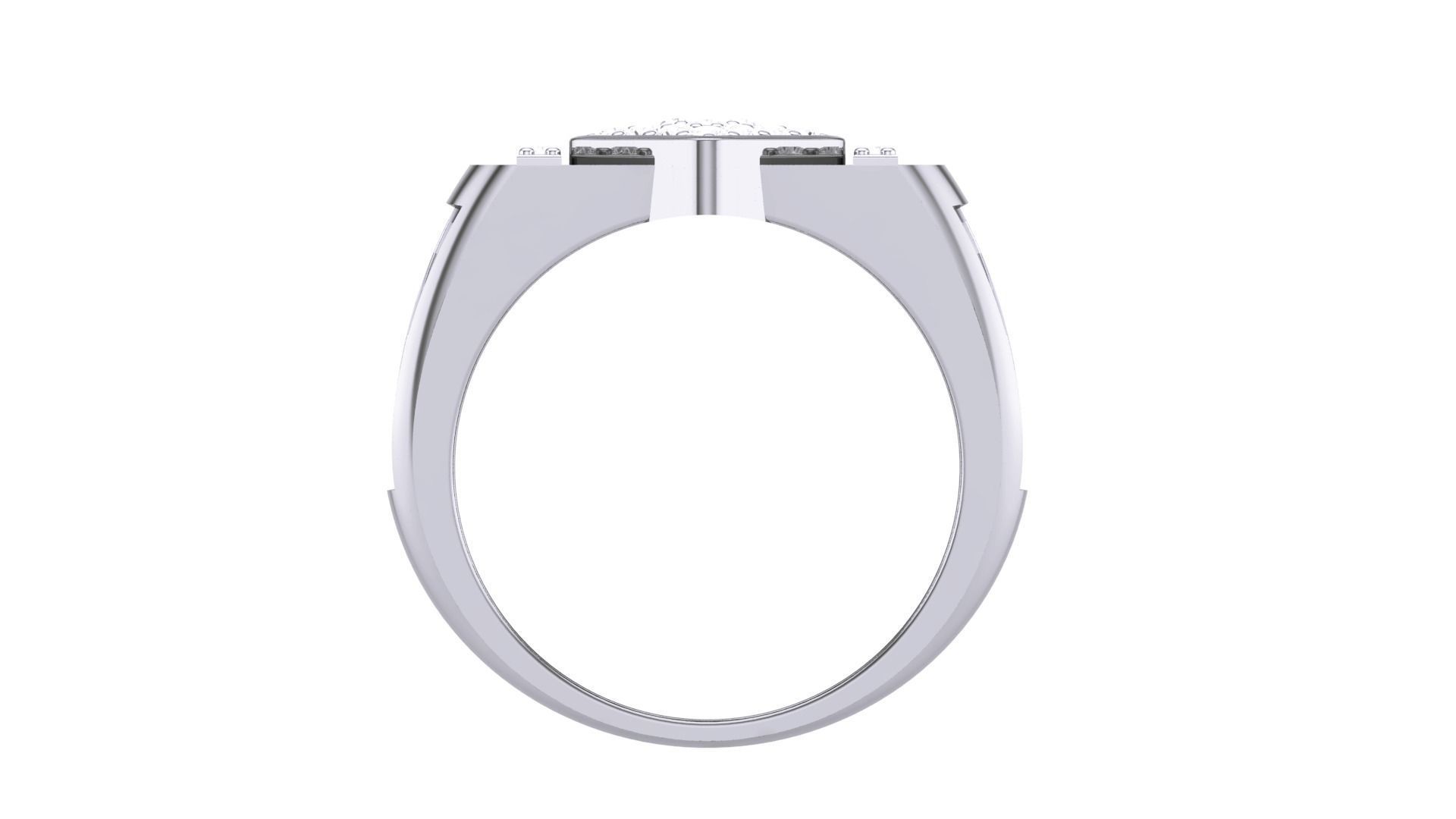 Men Groom Gents Diamond Ring 3dm stl obj mtl 3mf glb 3D print model_7