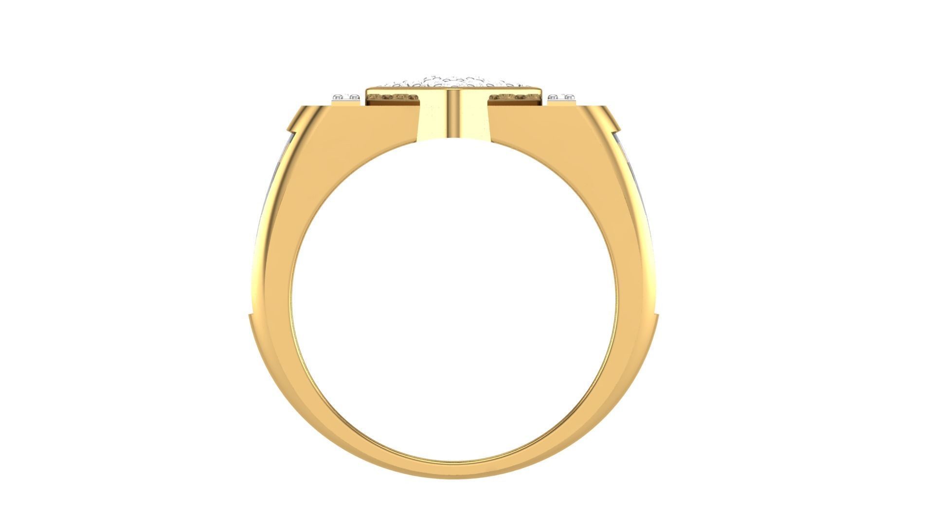 Men Groom Gents Diamond Ring 3dm stl obj mtl 3mf glb 3D print model_8