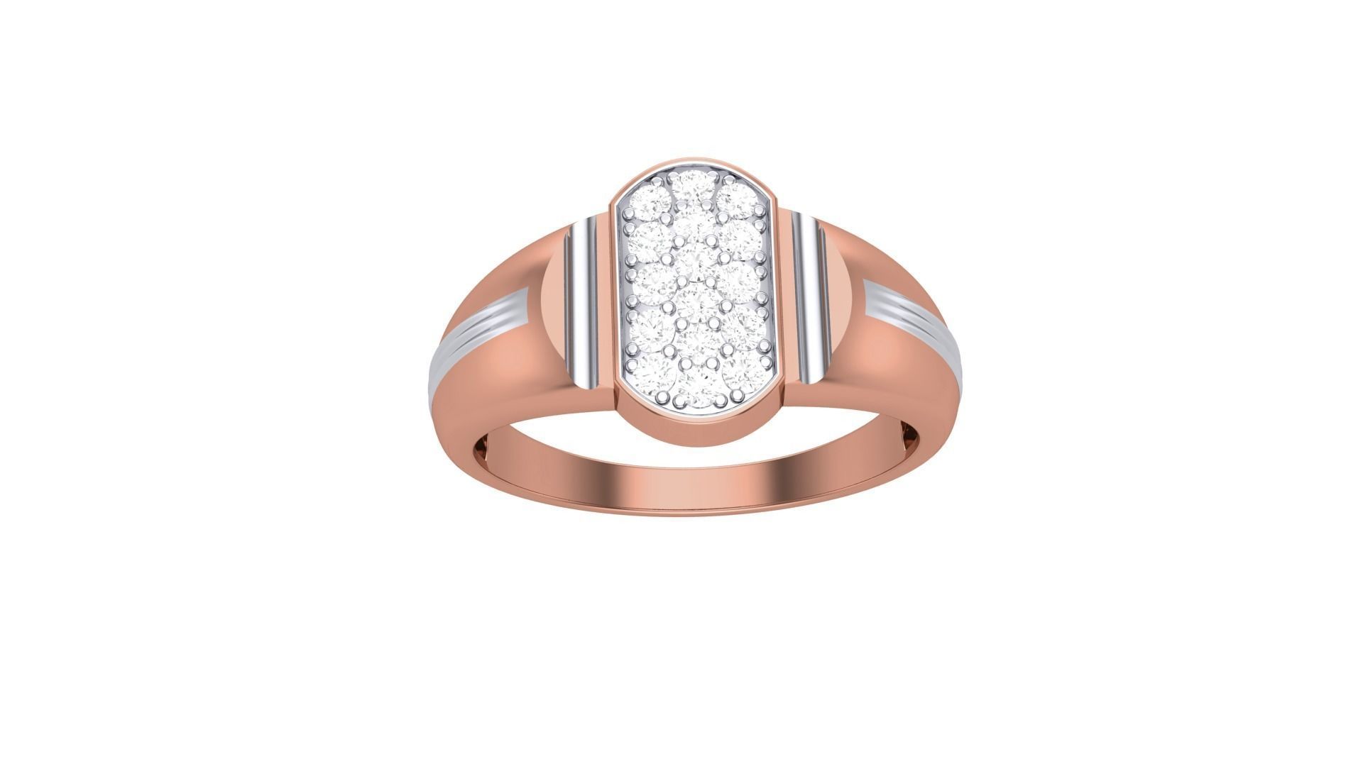 Men Groom Gents Diamond Ring 3dm stl obj mtl 3mf glb 3D print model_6