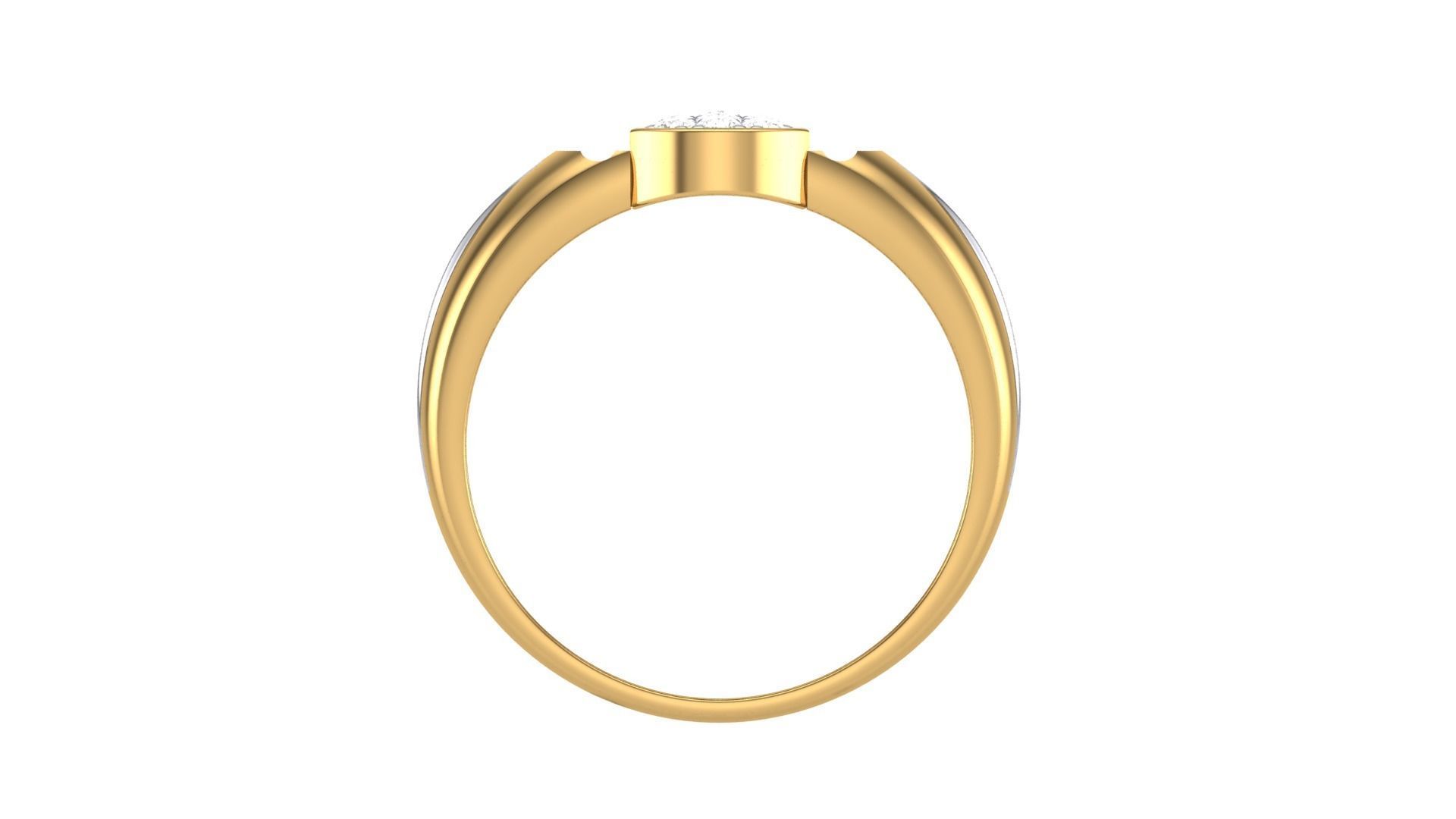 Men Groom Gents Diamond Ring 3dm stl obj mtl 3mf glb 3D print model_9