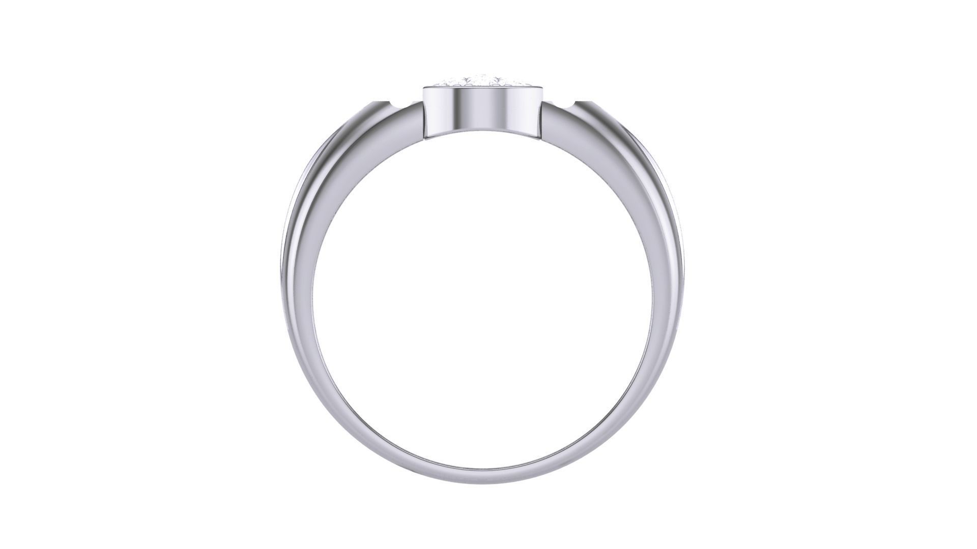 Men Groom Gents Diamond Ring 3dm stl obj mtl 3mf glb 3D print model_7