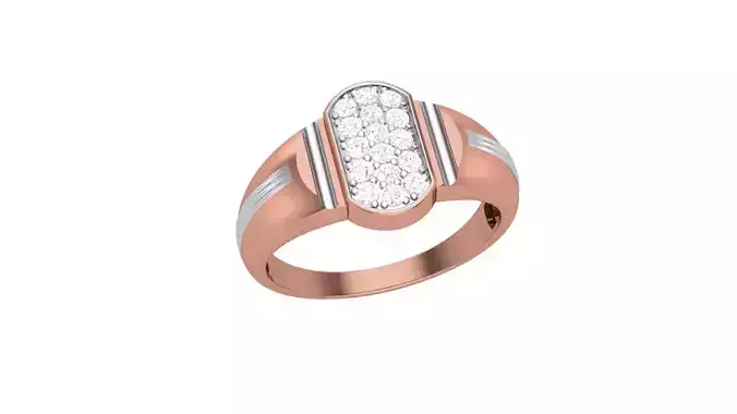 Men Groom Gents Diamond Ring 3dm stl obj mtl 3mf glb 3D print model