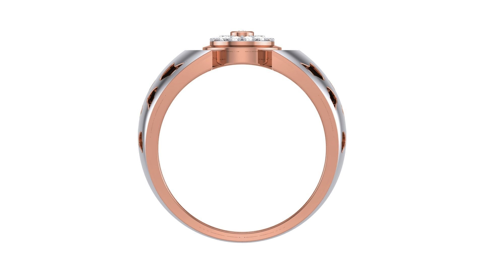 Men Groom Gents Diamond Ring 3dm stl obj mtl 3mf glb 3D print model_8