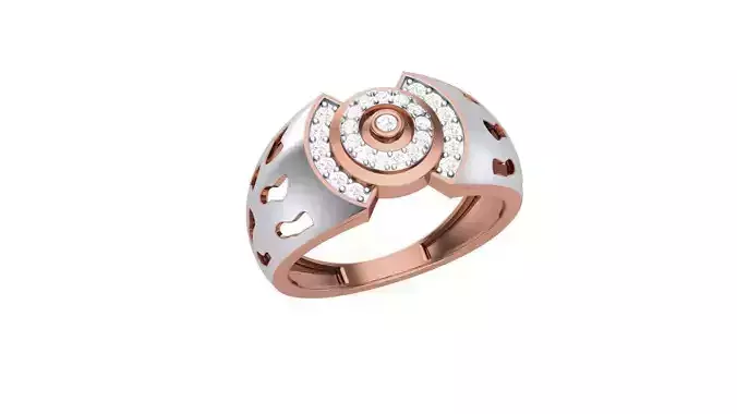 Men Groom Gents Diamond Ring 3dm stl obj mtl 3mf glb 3D print model