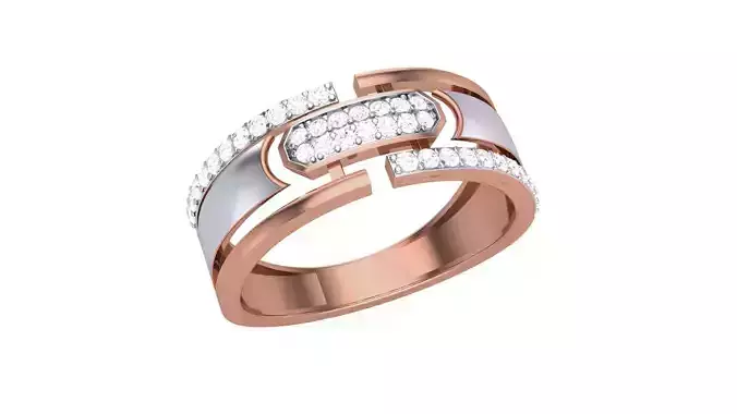 Men Groom Gents Diamond Ring 3dm stl obj mtl 3mf glb 3D print model