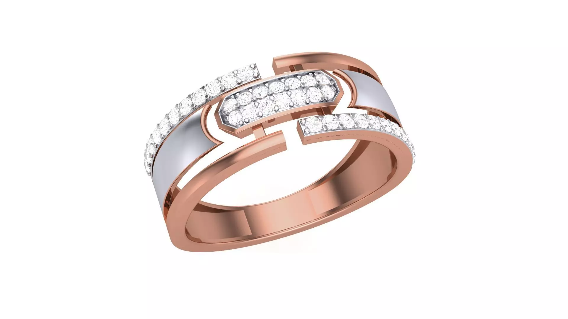 Men Groom Gents Diamond Ring 3dm stl obj mtl 3mf glb 3D print model_0