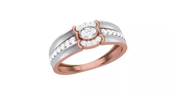 Men Groom Gents Diamond Ring 3dm stl obj mtl 3mf glb 3D print model