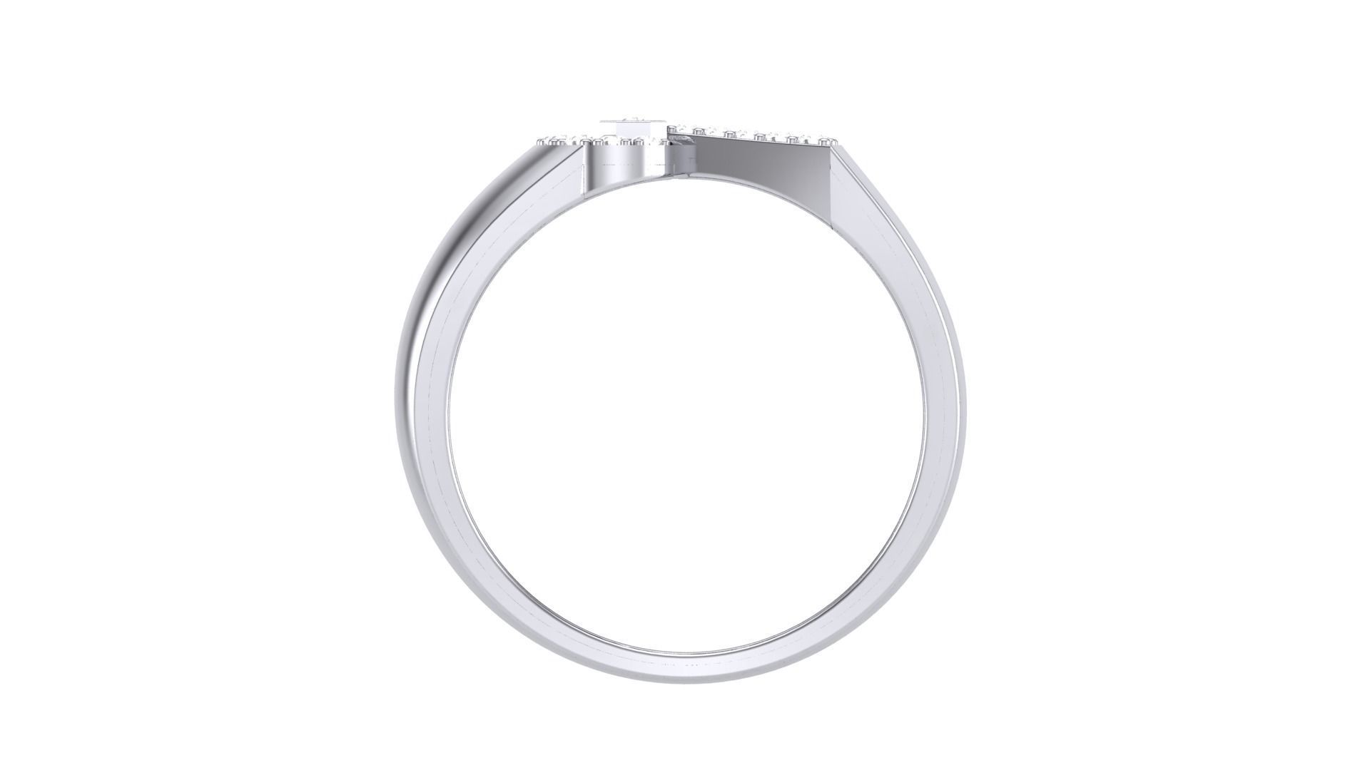 Men Groom Gents Diamond Ring 3dm stl obj mtl 3mf glb 3D print model_3