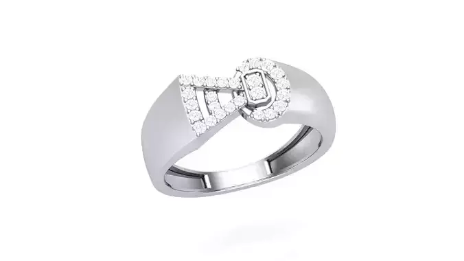 Men Groom Gents Diamond Ring 3dm stl obj mtl 3mf glb 3D print model