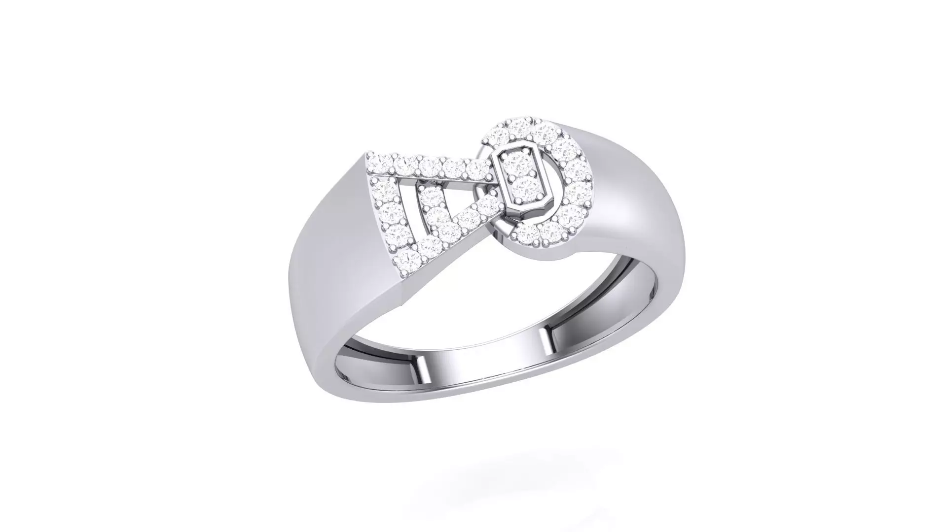 Men Groom Gents Diamond Ring 3dm stl obj mtl 3mf glb 3D print model_0