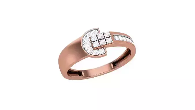Men Groom Gents Diamond Ring 3dm stl obj mtl 3mf glb 3D print model