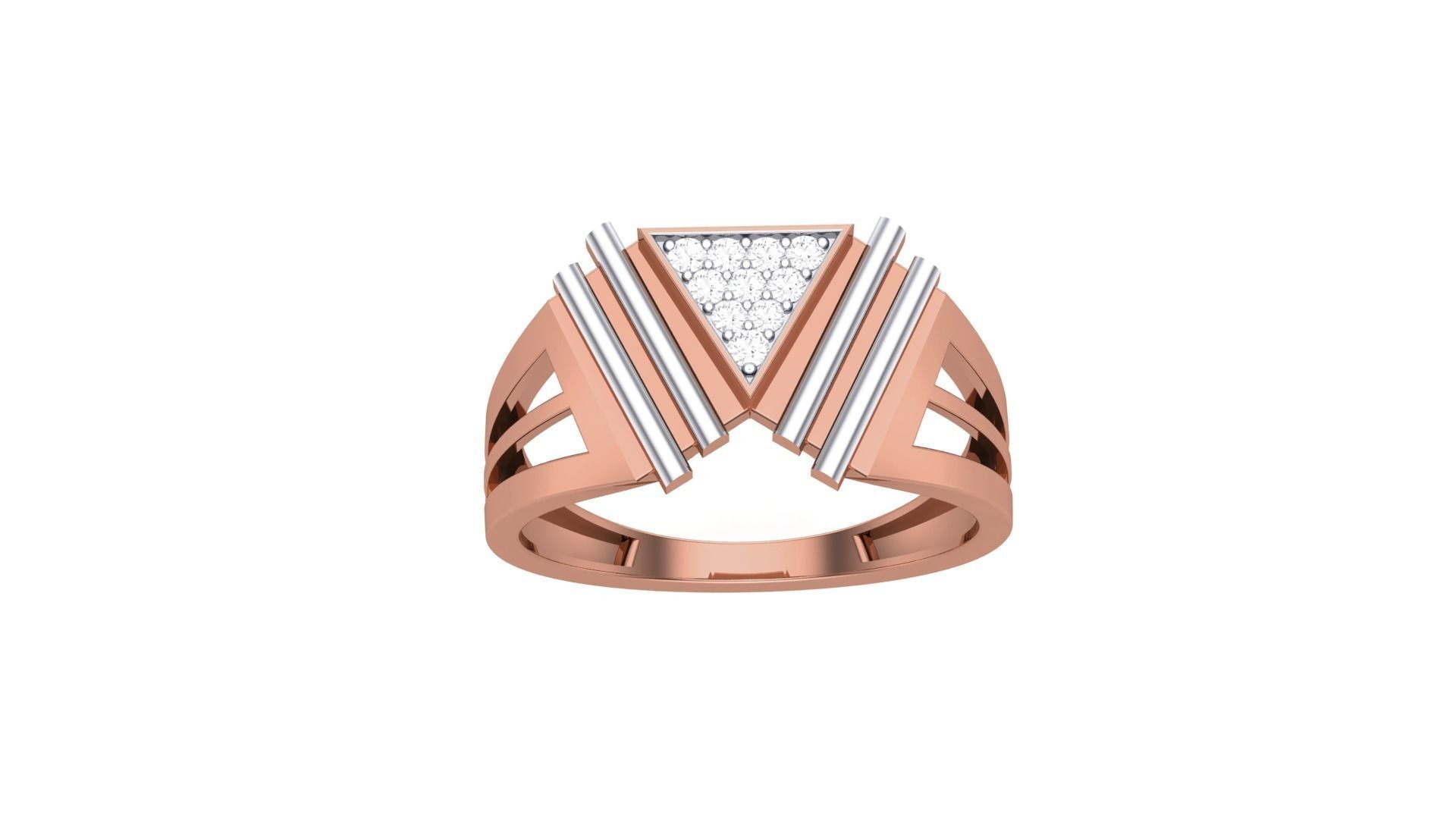 Men Groom Gents Diamond Ring 3dm stl obj mtl 3mf glb 3D print model_6